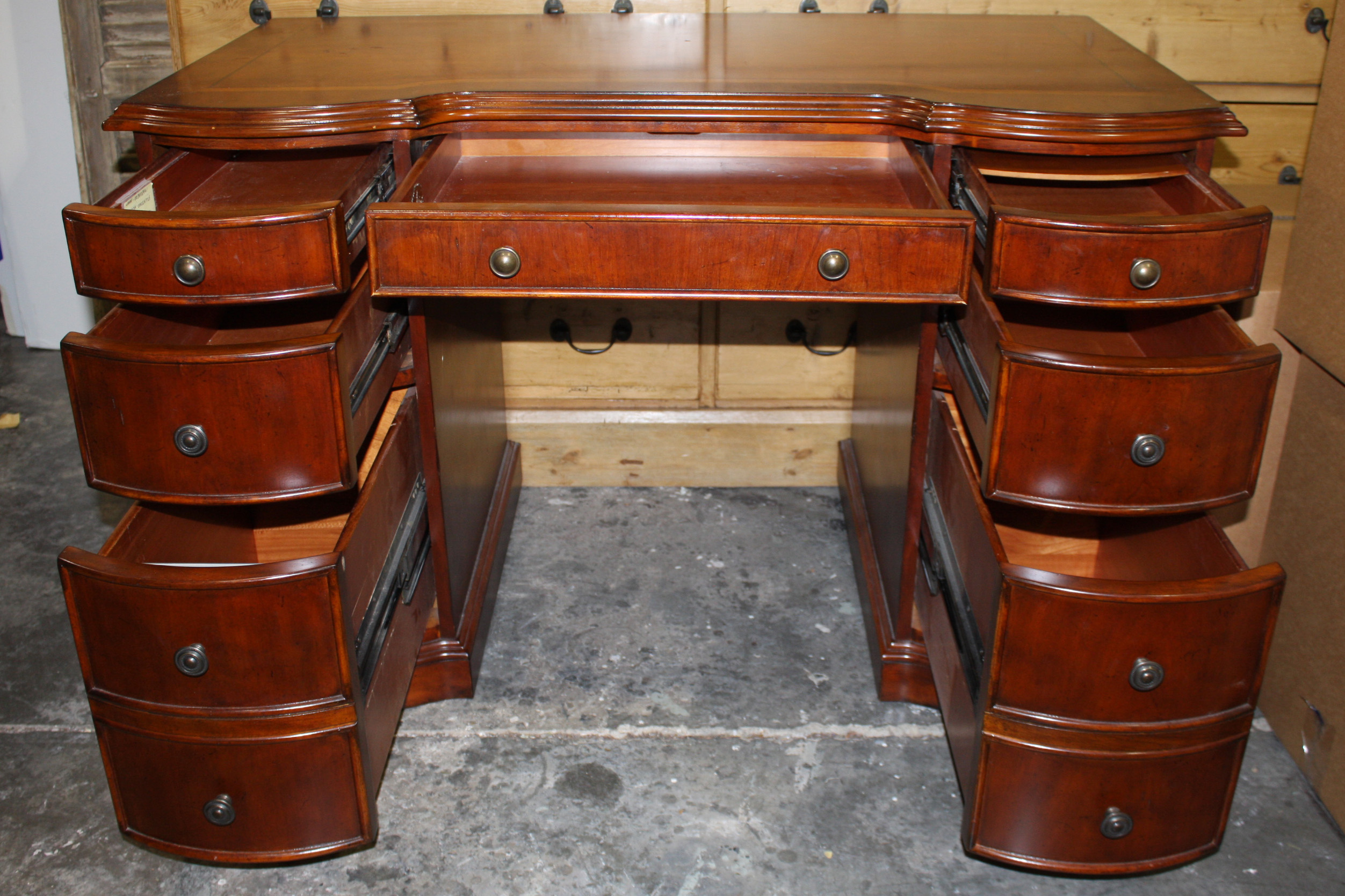 "Seven Seas" Mahogany Knee Hole Desk by Hooker Furniture