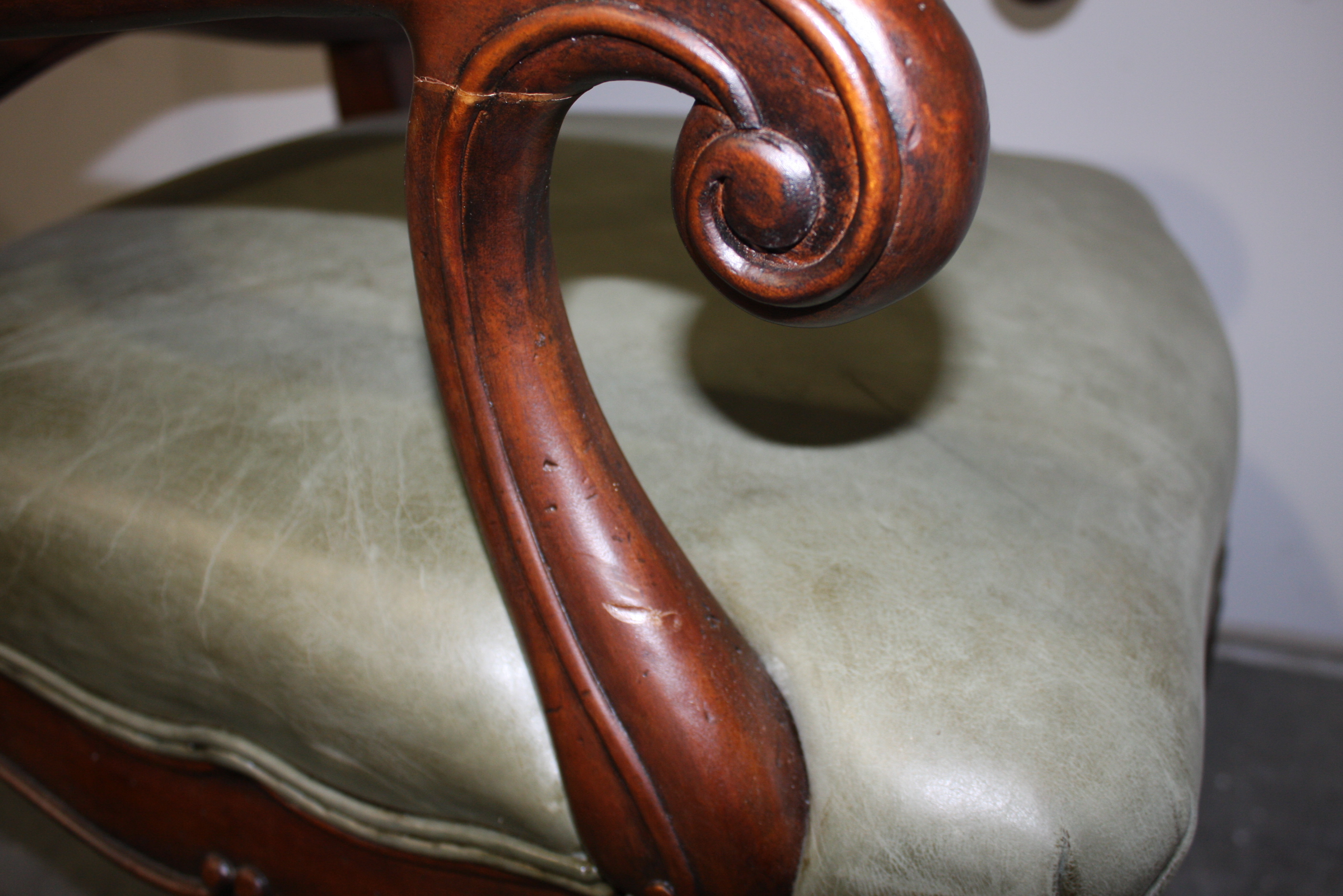 Vintage Queen Anne Style Arm Chair