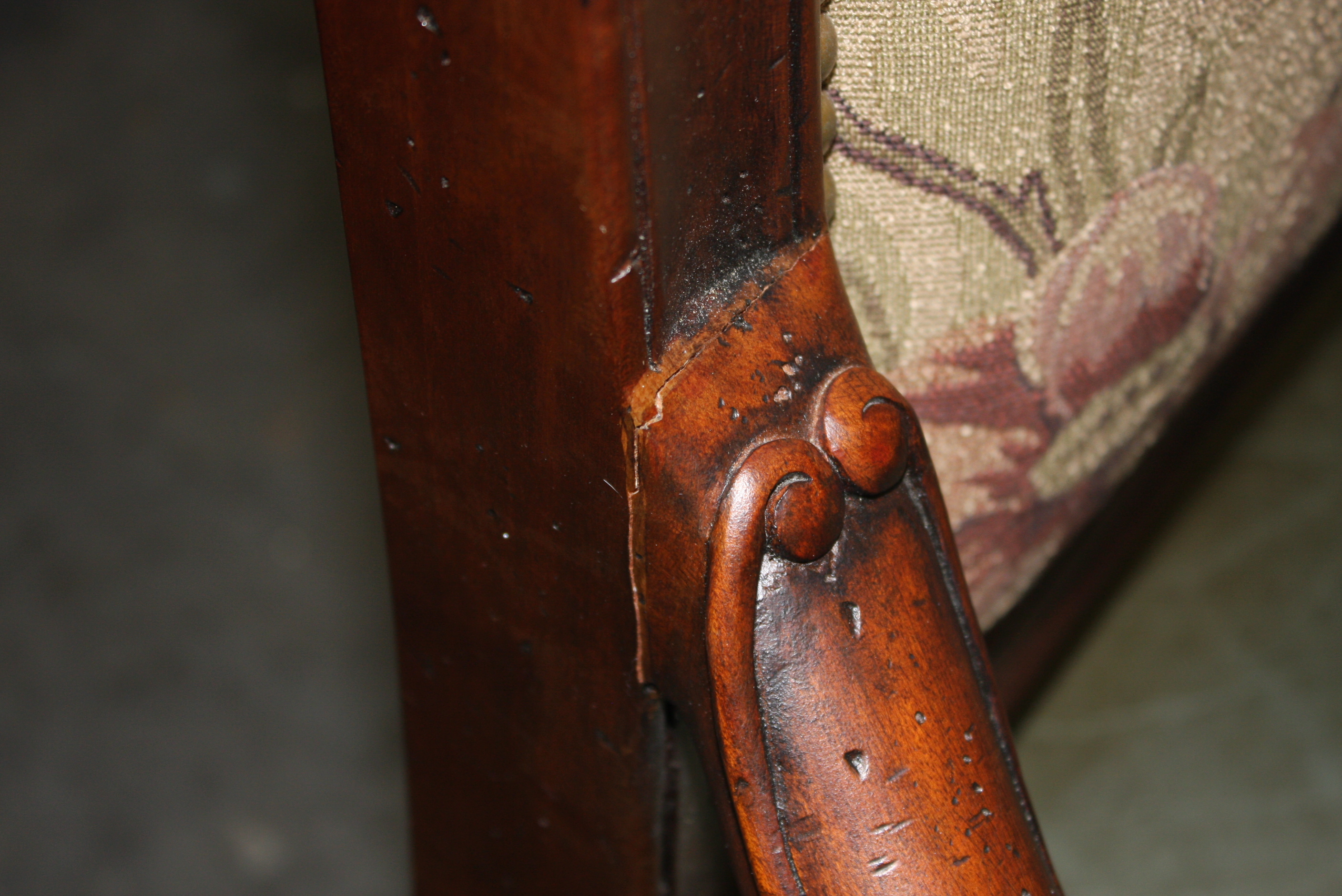 Vintage Queen Anne Style Arm Chair