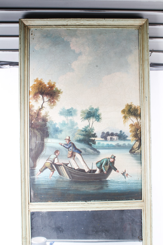 Oil Painting on Canvas of Hunters Trumeau Mirror
