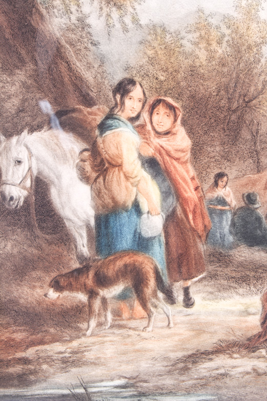 Eugene Tily Color Mezzotints on Paper After William Shaver Paintings