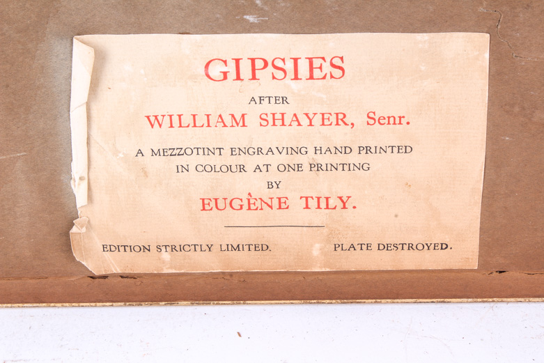 Eugene Tily Color Mezzotints on Paper After William Shaver Paintings