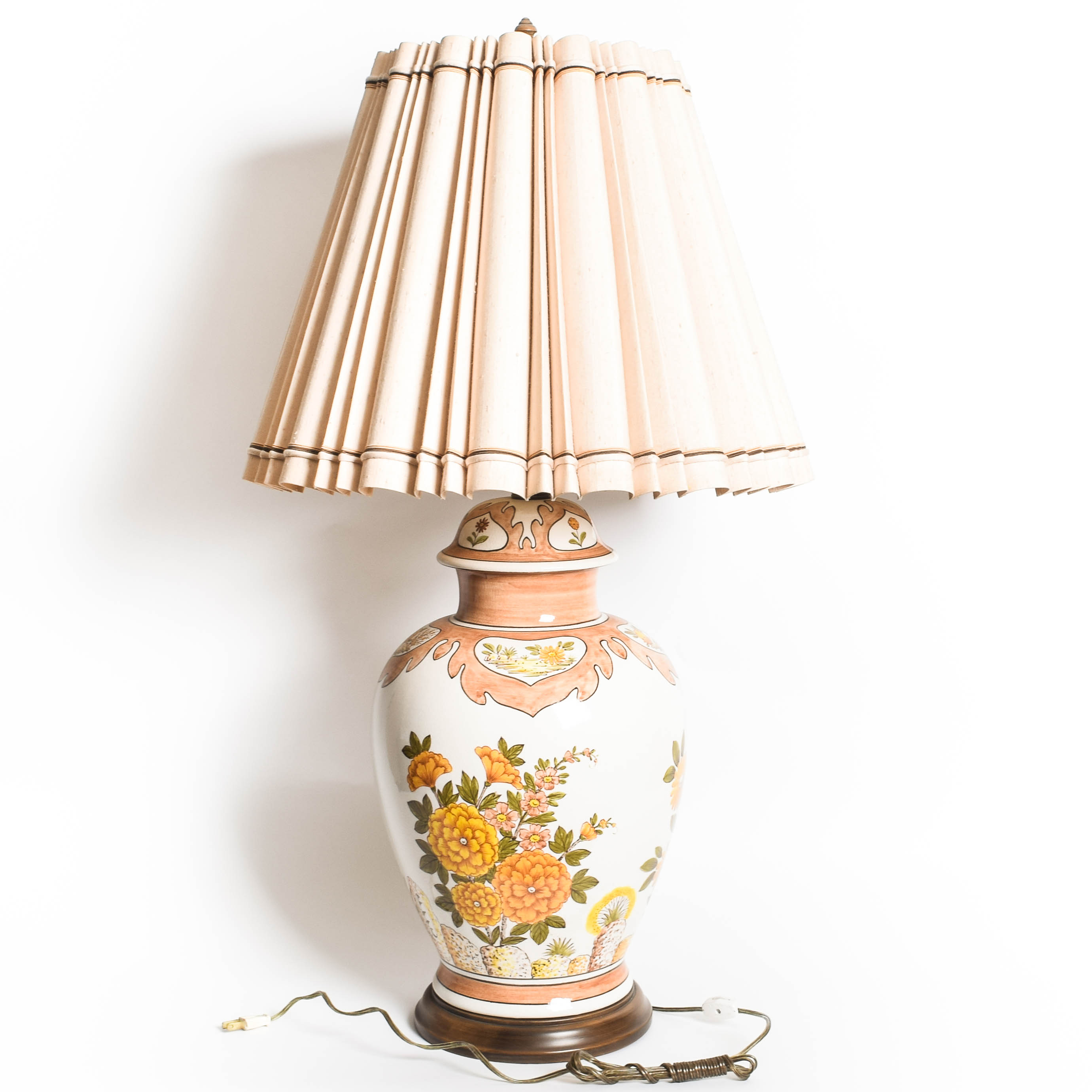 Vintage Ceramic Ginger Jar Table Lamp