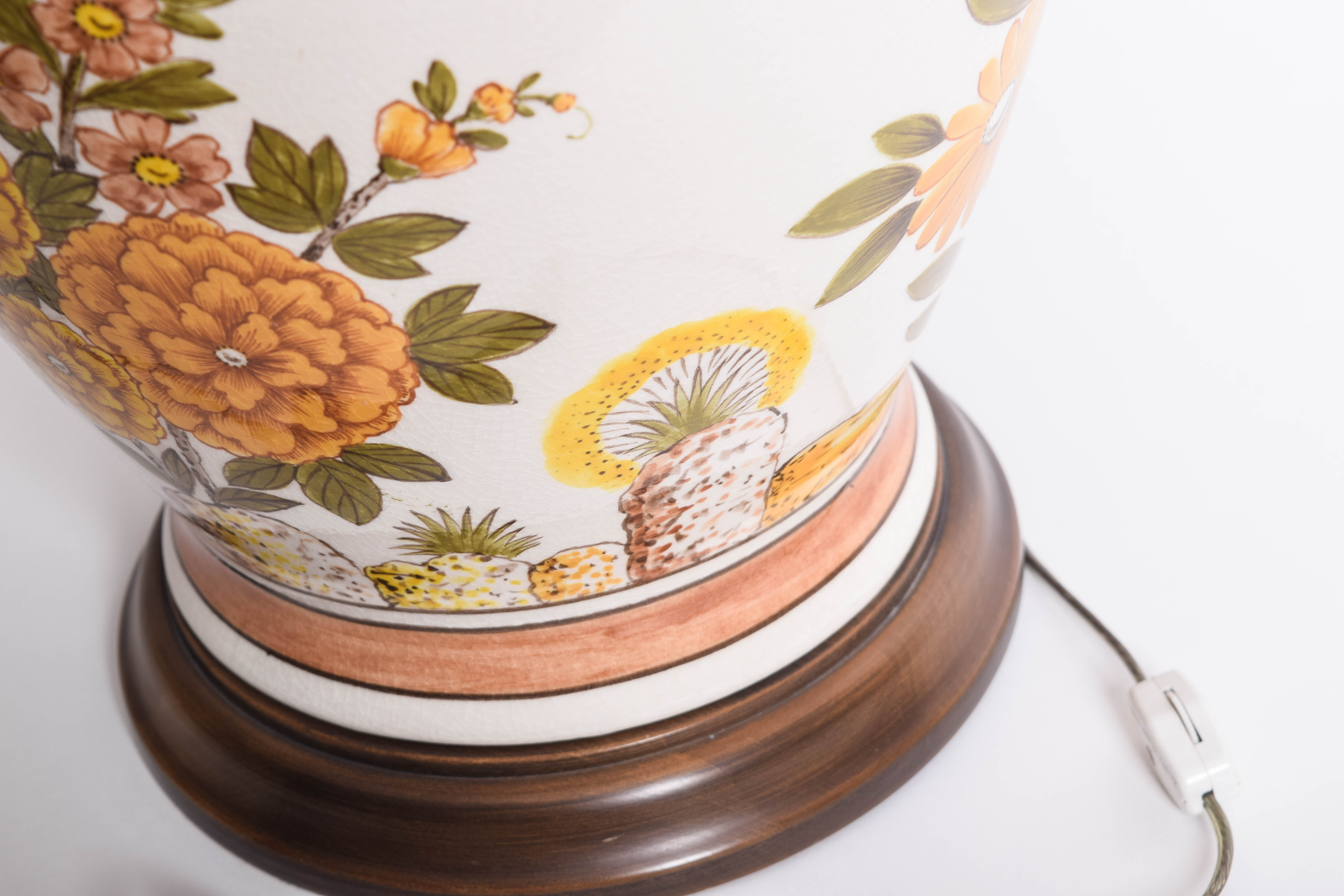 Vintage Ceramic Ginger Jar Table Lamp