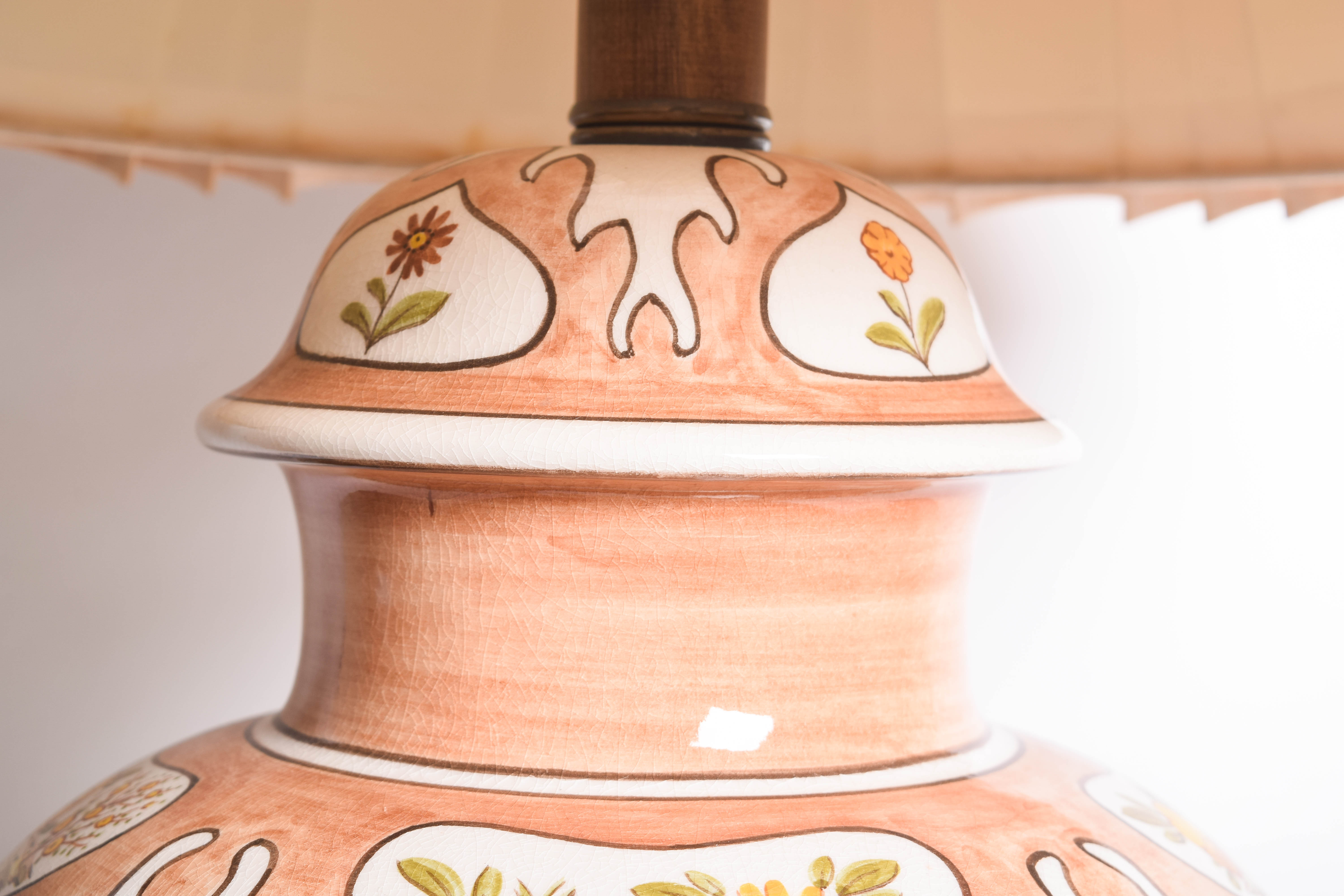 Vintage Ceramic Ginger Jar Table Lamp