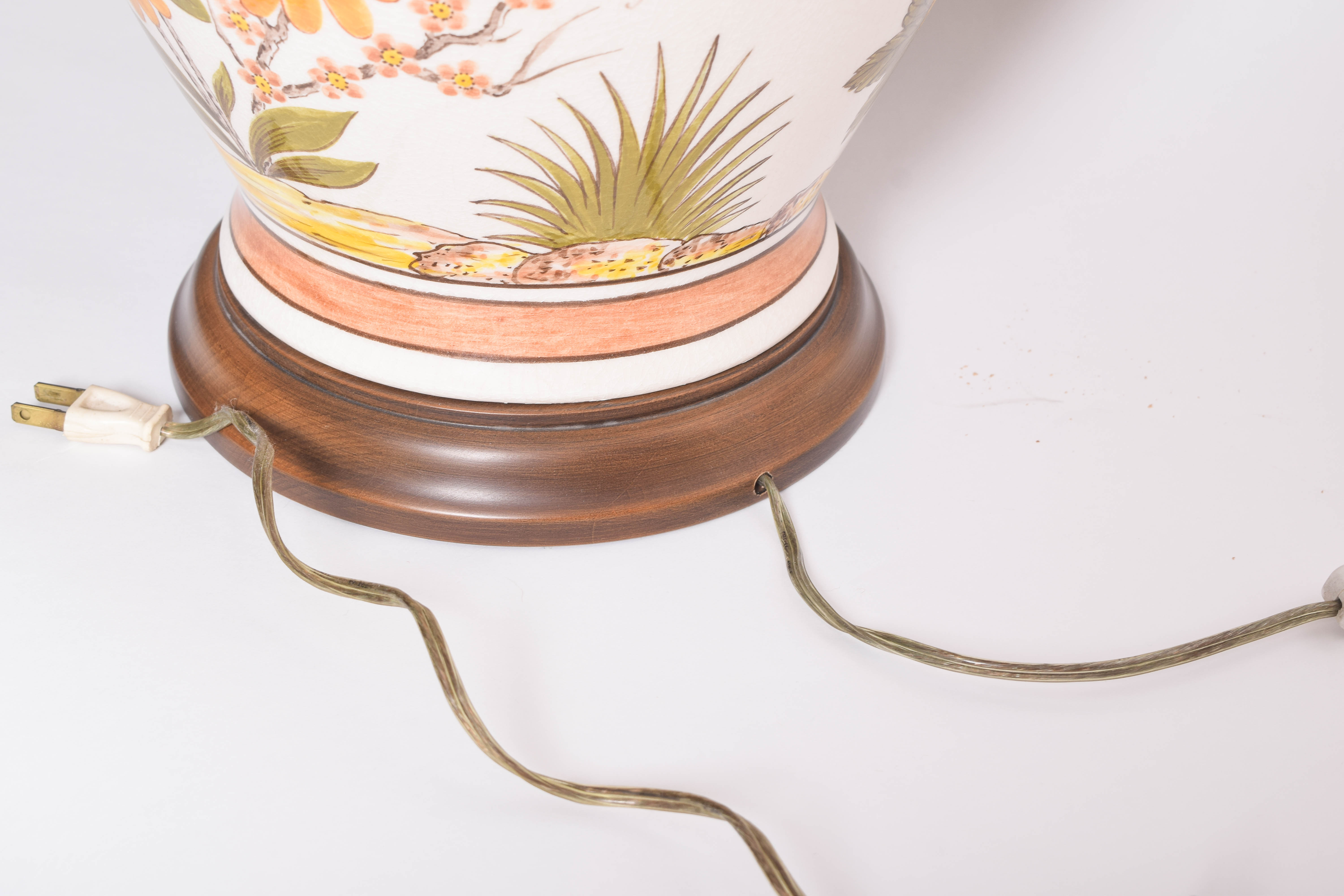 Vintage Ceramic Ginger Jar Table Lamp