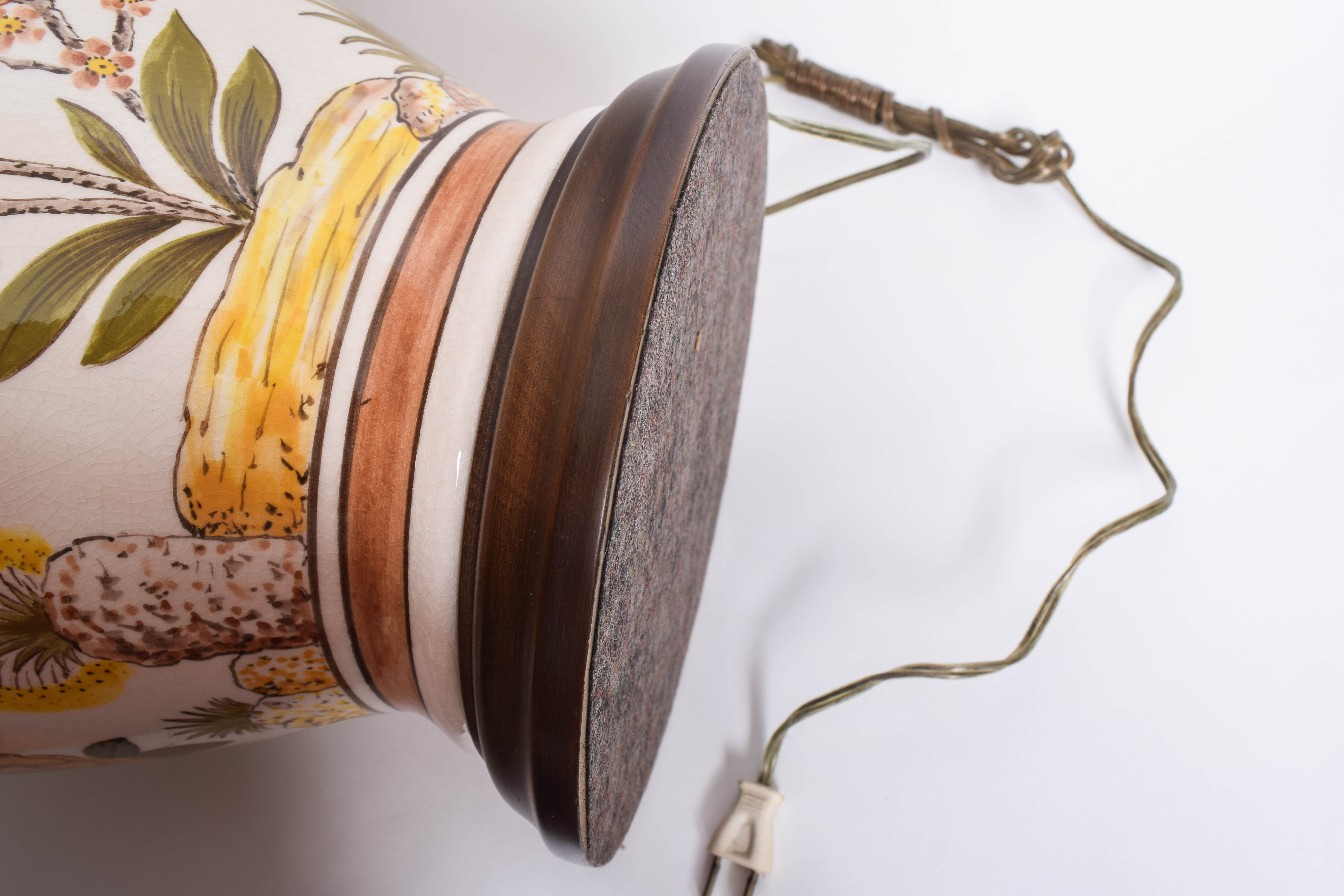 Vintage Ceramic Ginger Jar Table Lamp