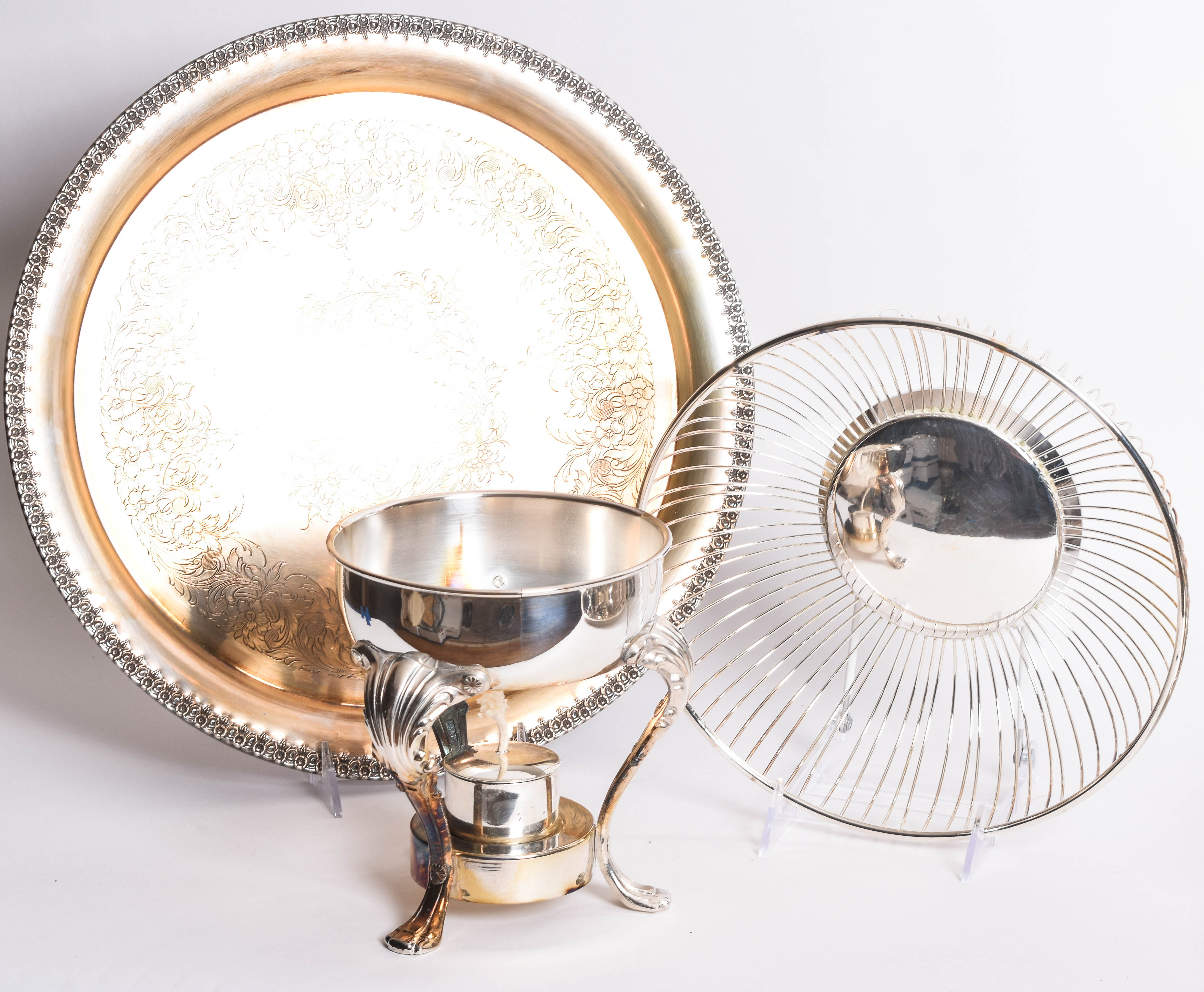 Collection of Vintage Plated Silver Serveware