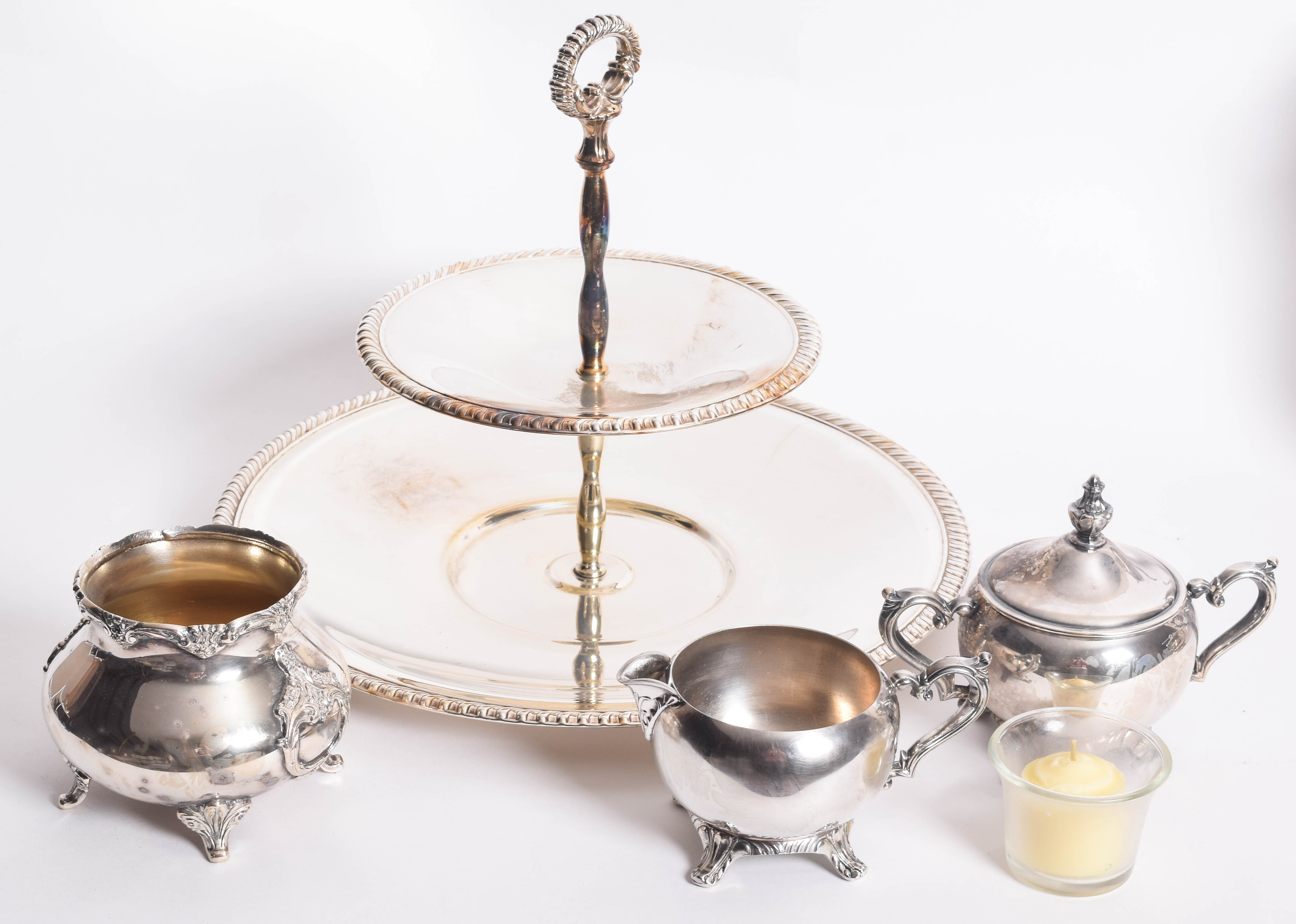 Collection of Vintage Plated Silver Serveware