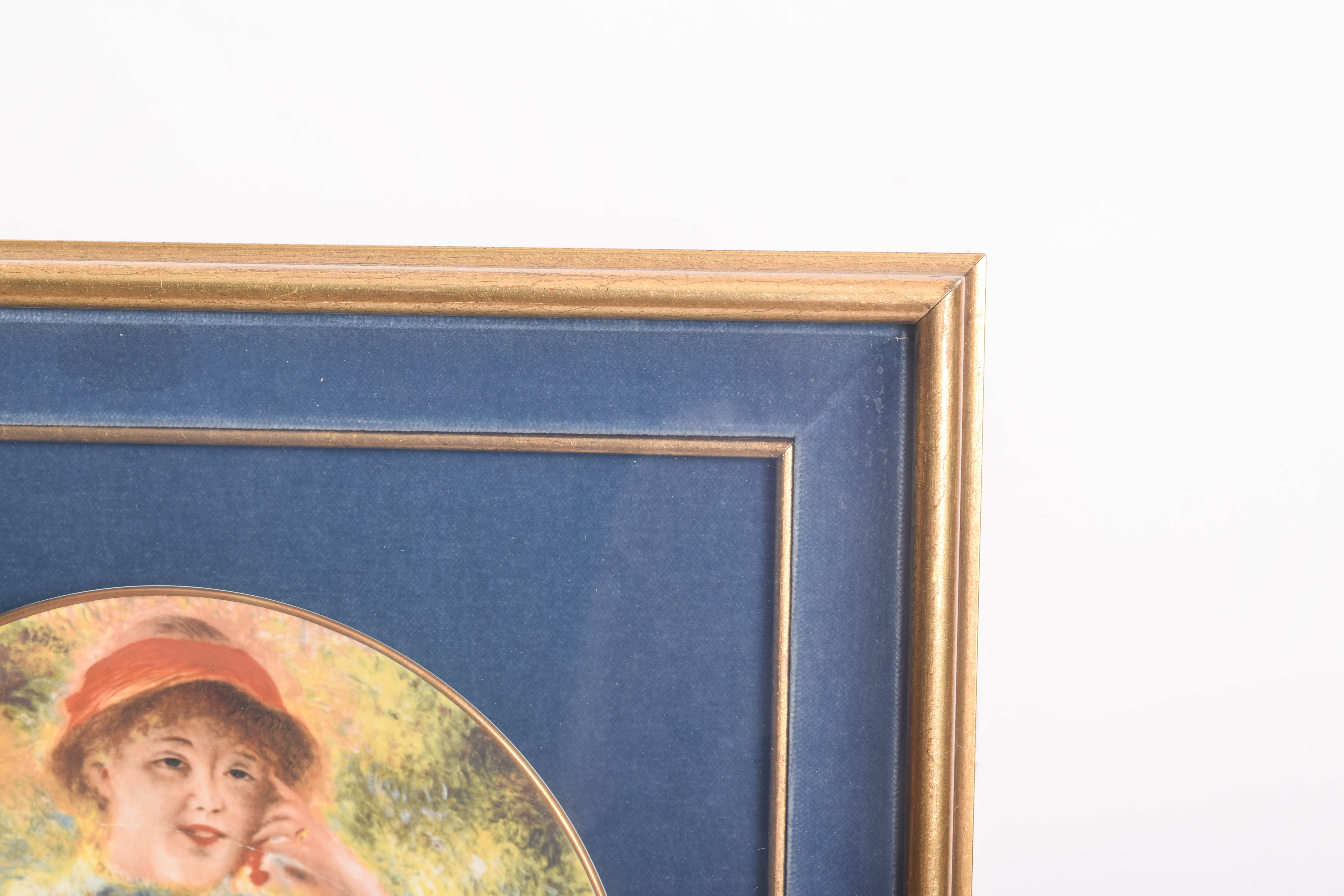 Assortment of Renoir Collection by Crown Staffordshire Framed Porcelain Plates