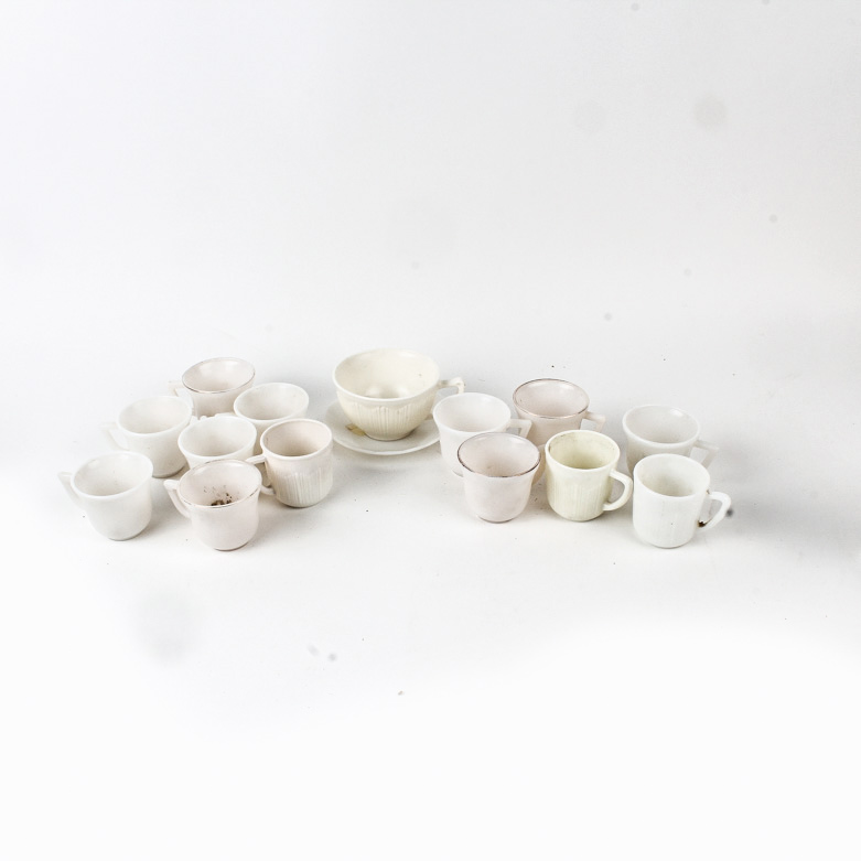 White Milk Glass Teacups