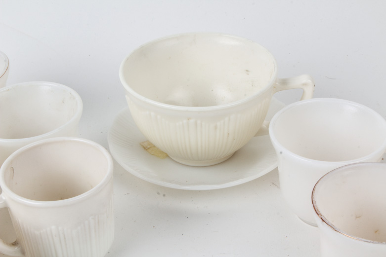 White Milk Glass Teacups