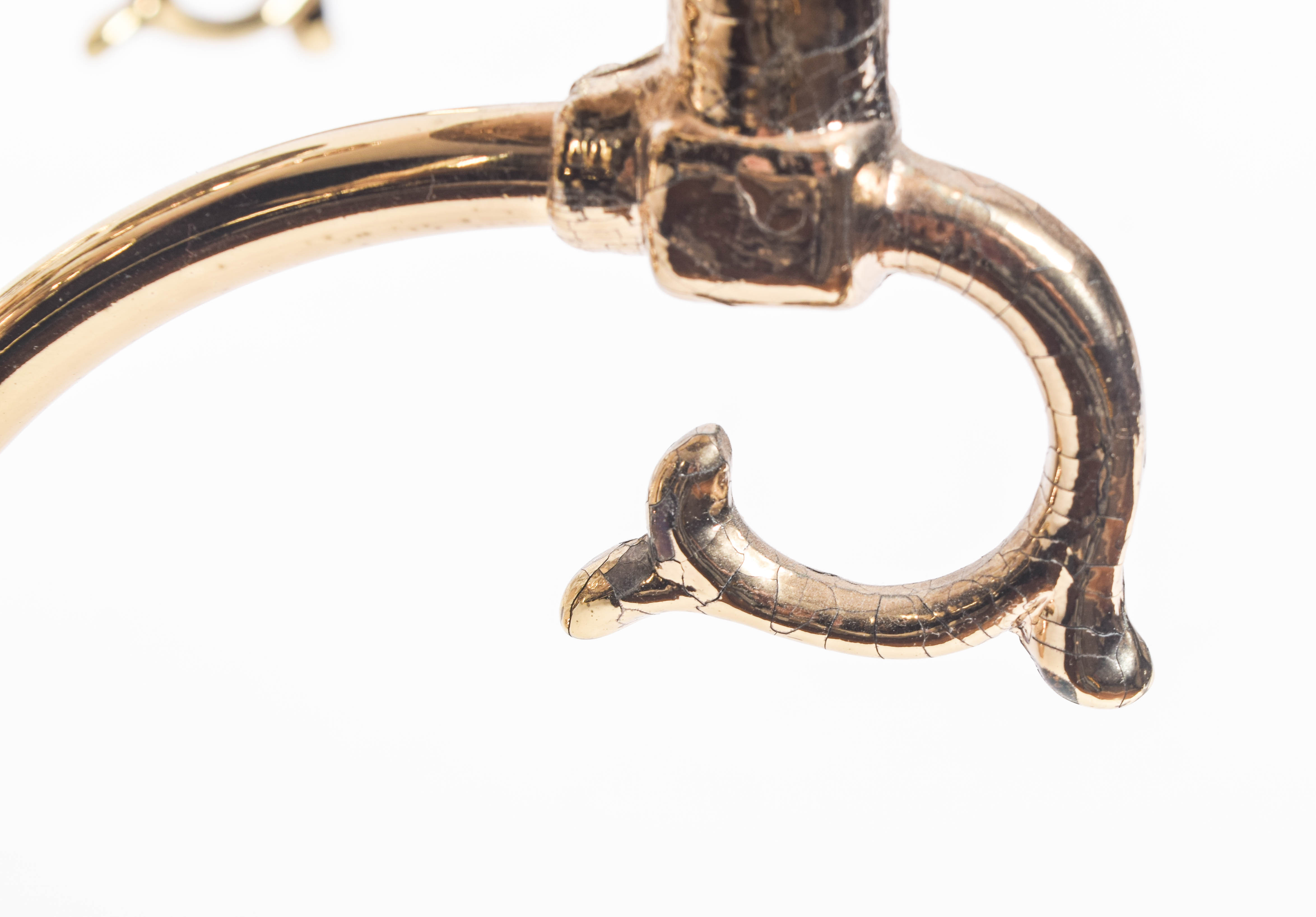 Vintage Brass Chandelier with Glass Light Shades