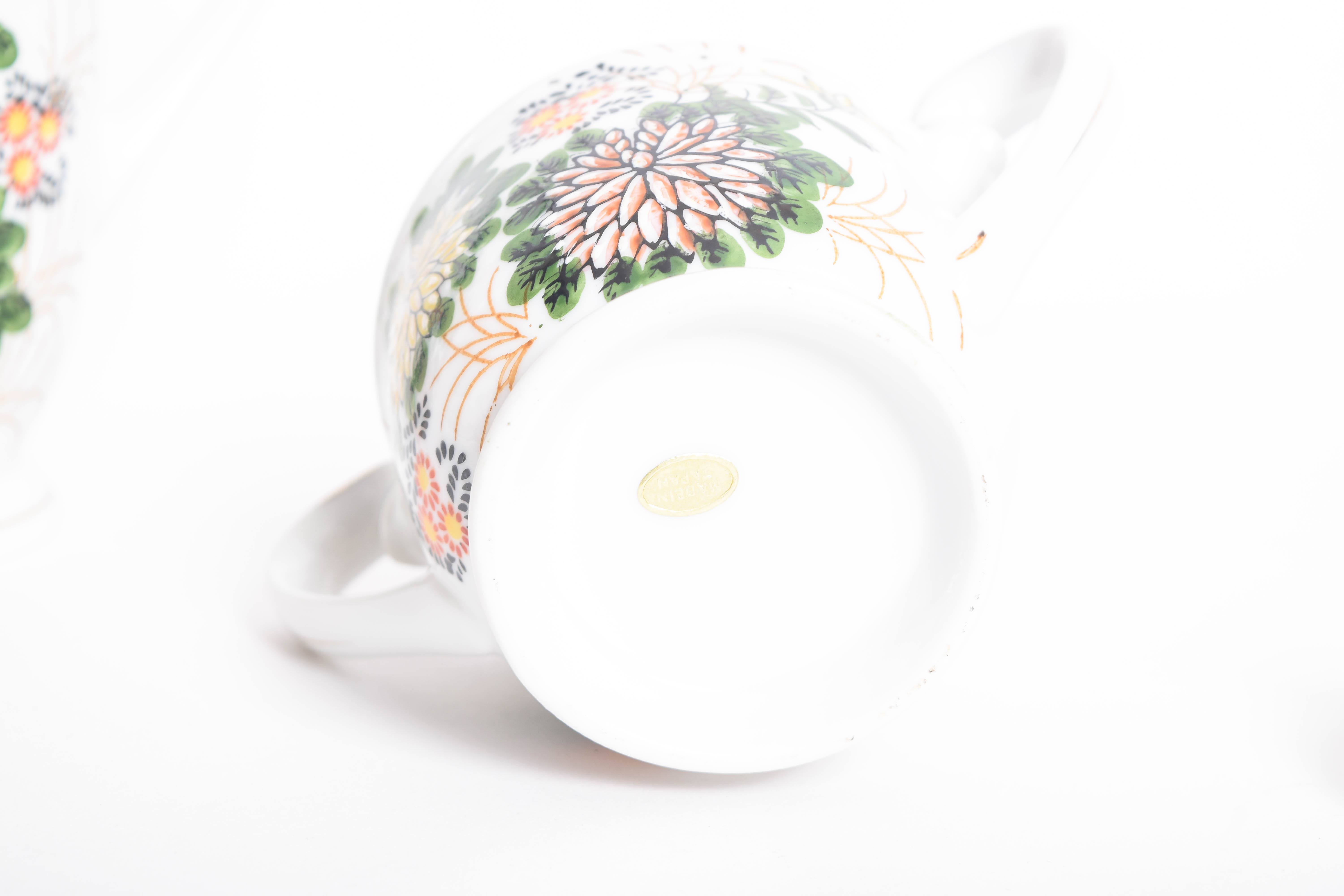 Vintage Floral Japanese Porcelain Tea Set