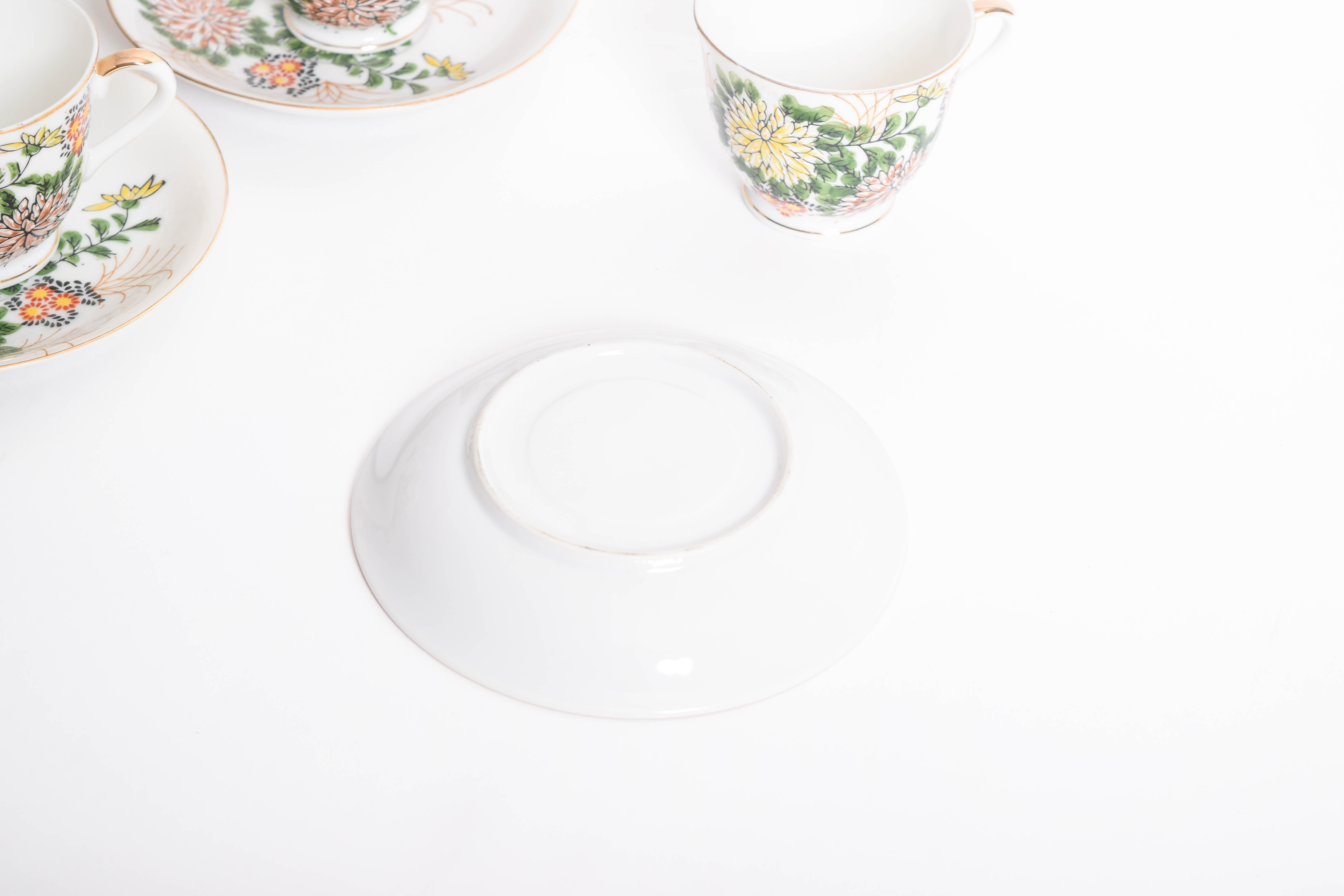 Vintage Floral Japanese Porcelain Tea Set