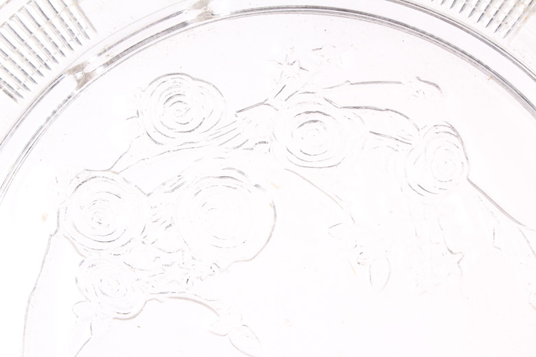 Vintage "Sharon Clear" Footed Cake Plates by Federal Glass