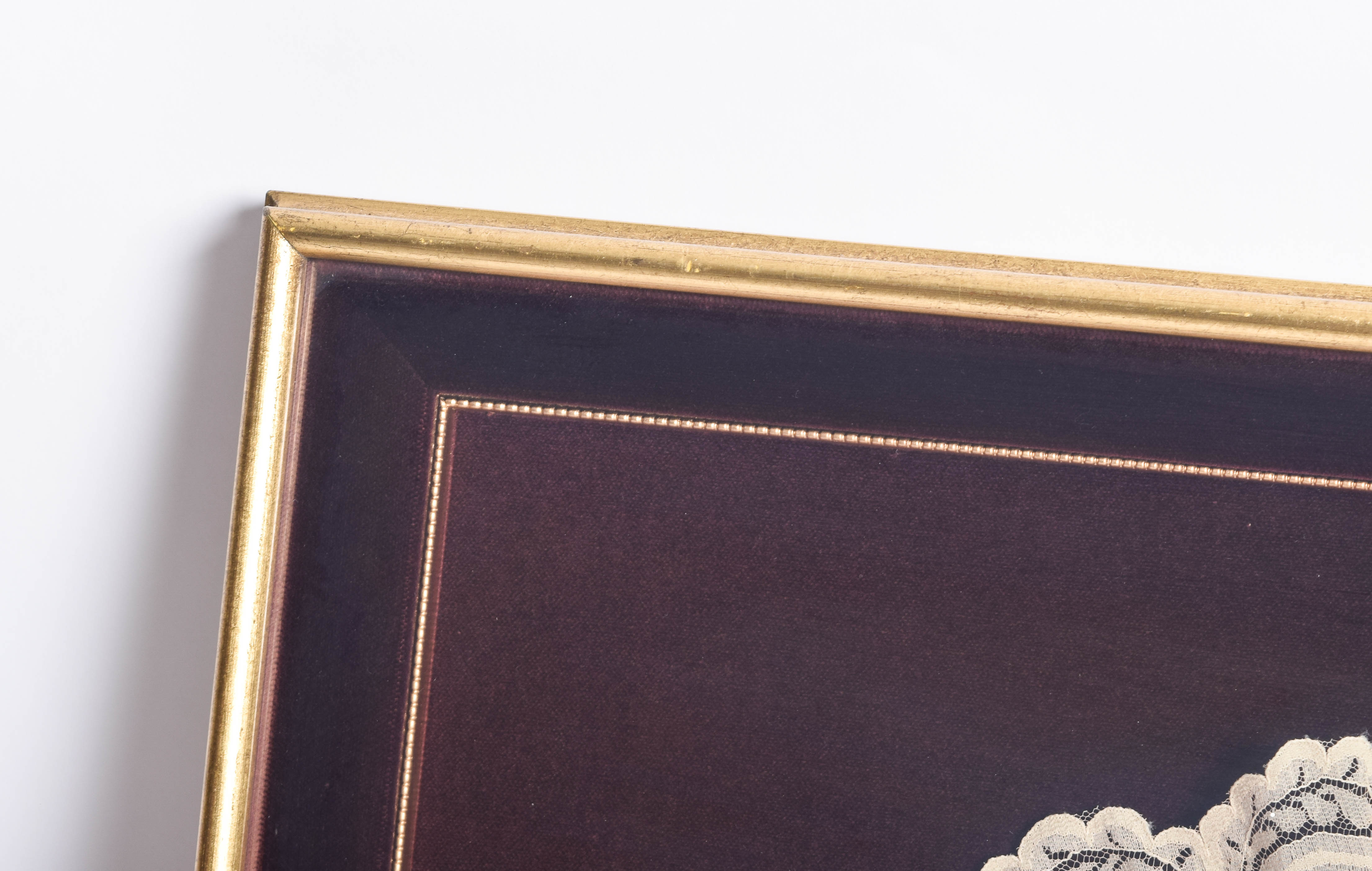 Vintage Hand Painted Framed Lace Fan