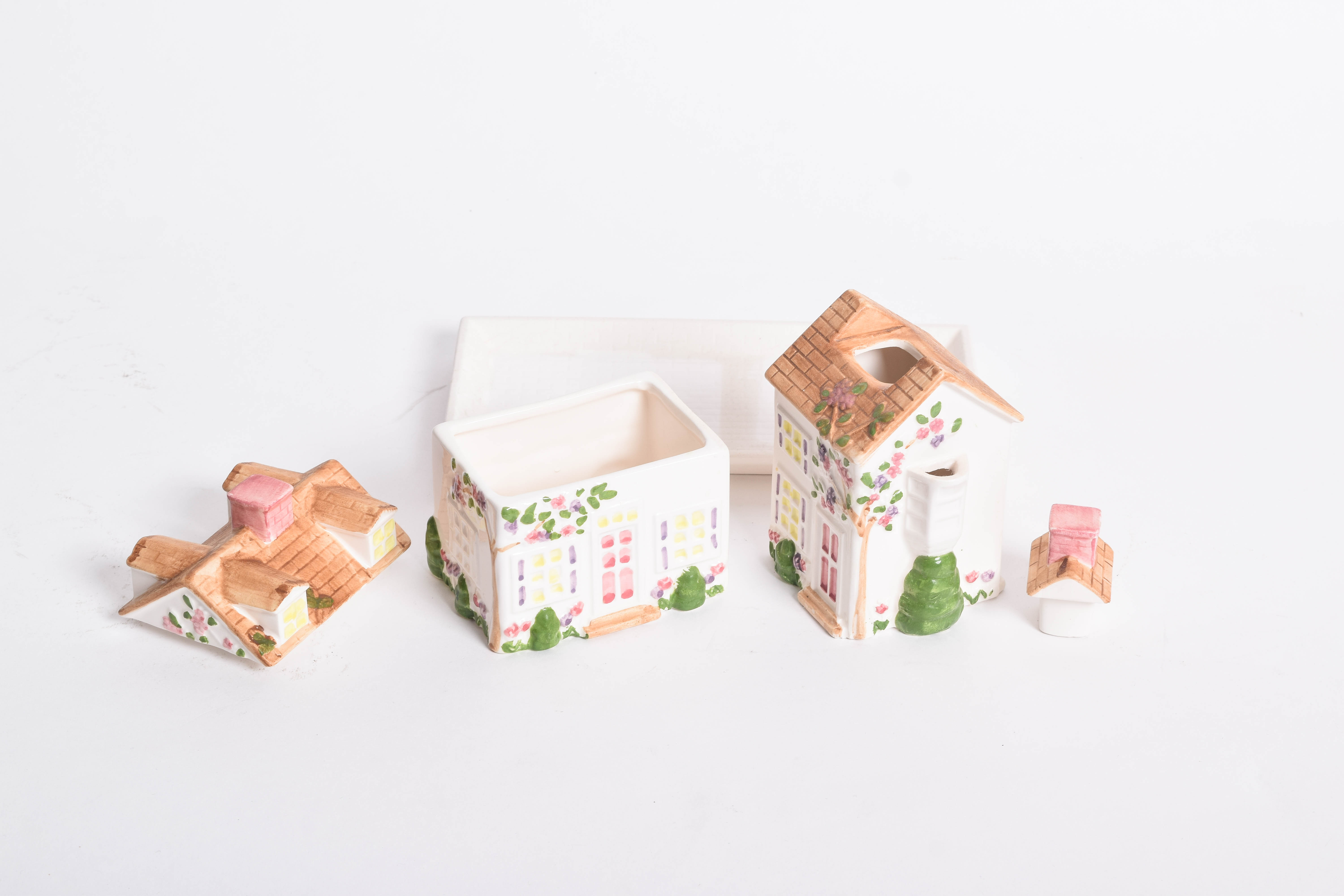 Sigma Porcelain Village Tea Set and Cookie Jar