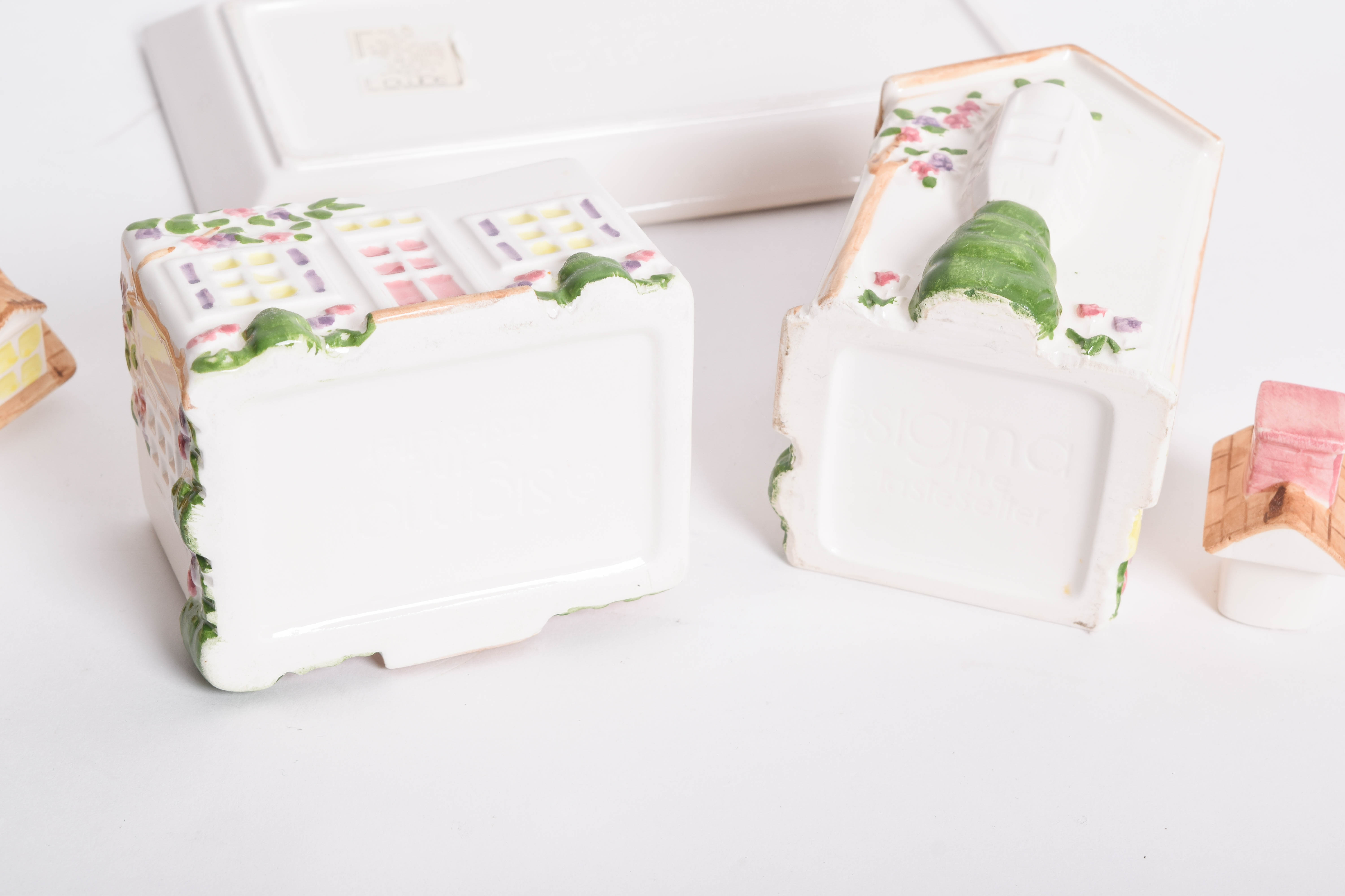 Sigma Porcelain Village Tea Set and Cookie Jar