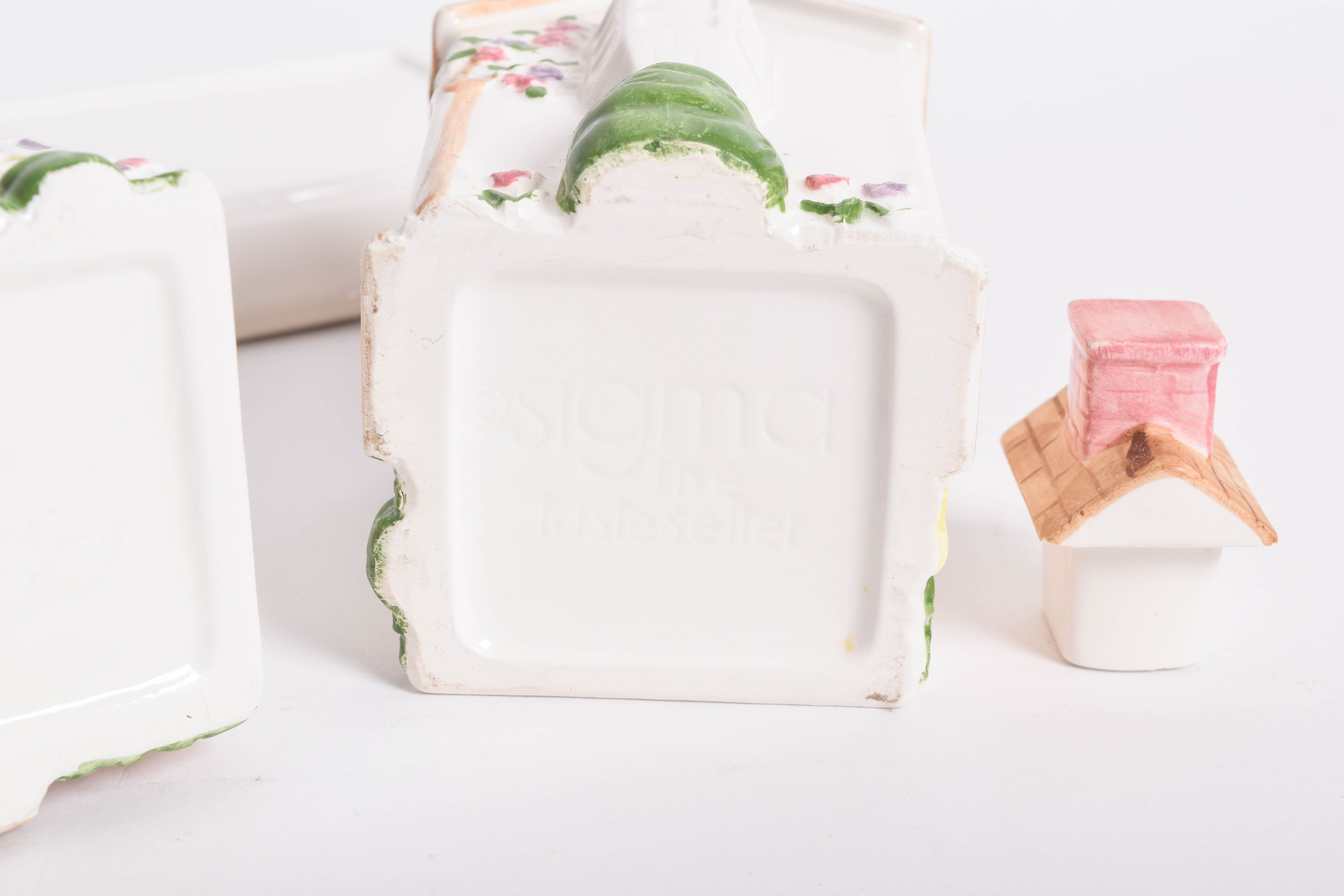 Sigma Porcelain Village Tea Set and Cookie Jar