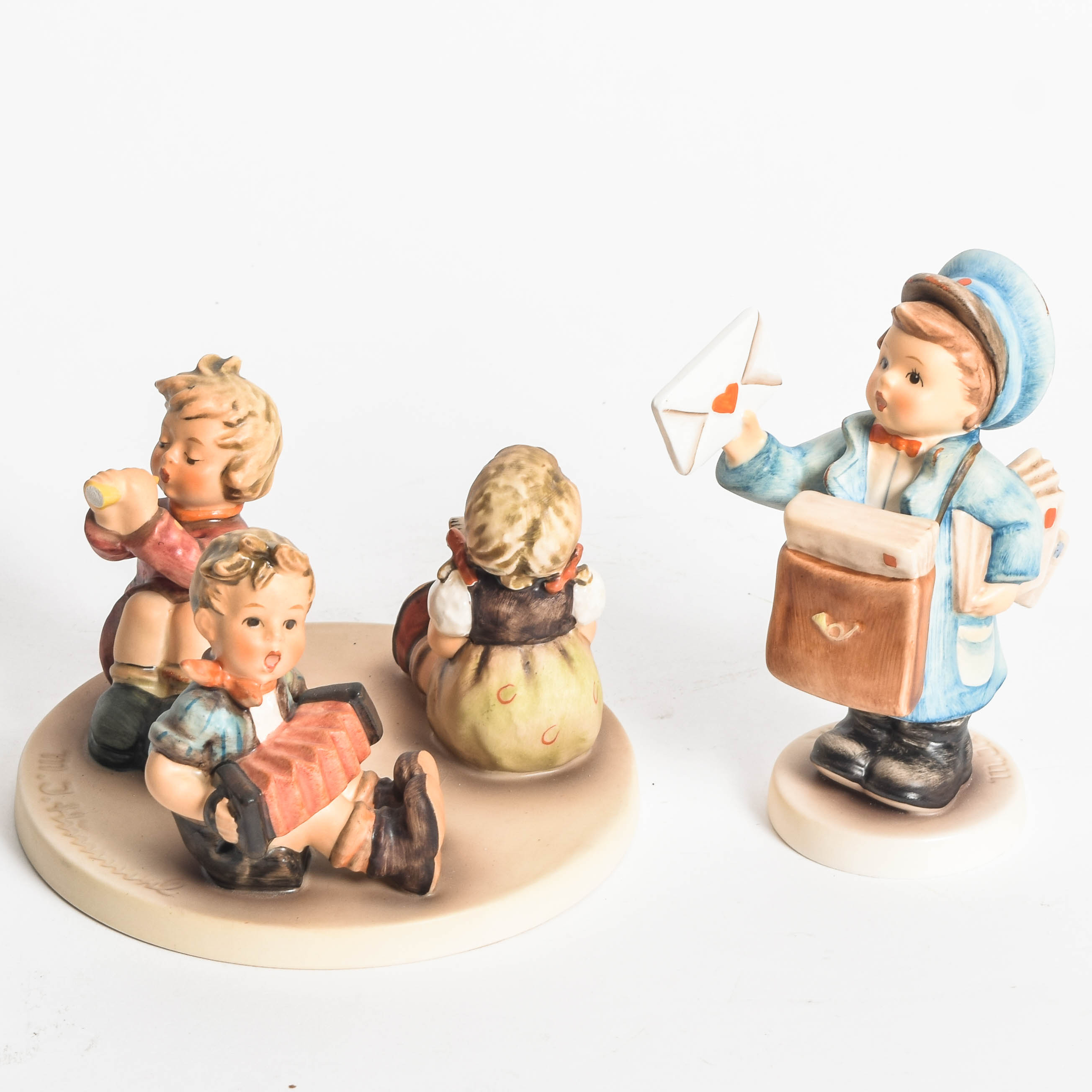 Vintage "Postman" and "Little Band" Hummel Figurines