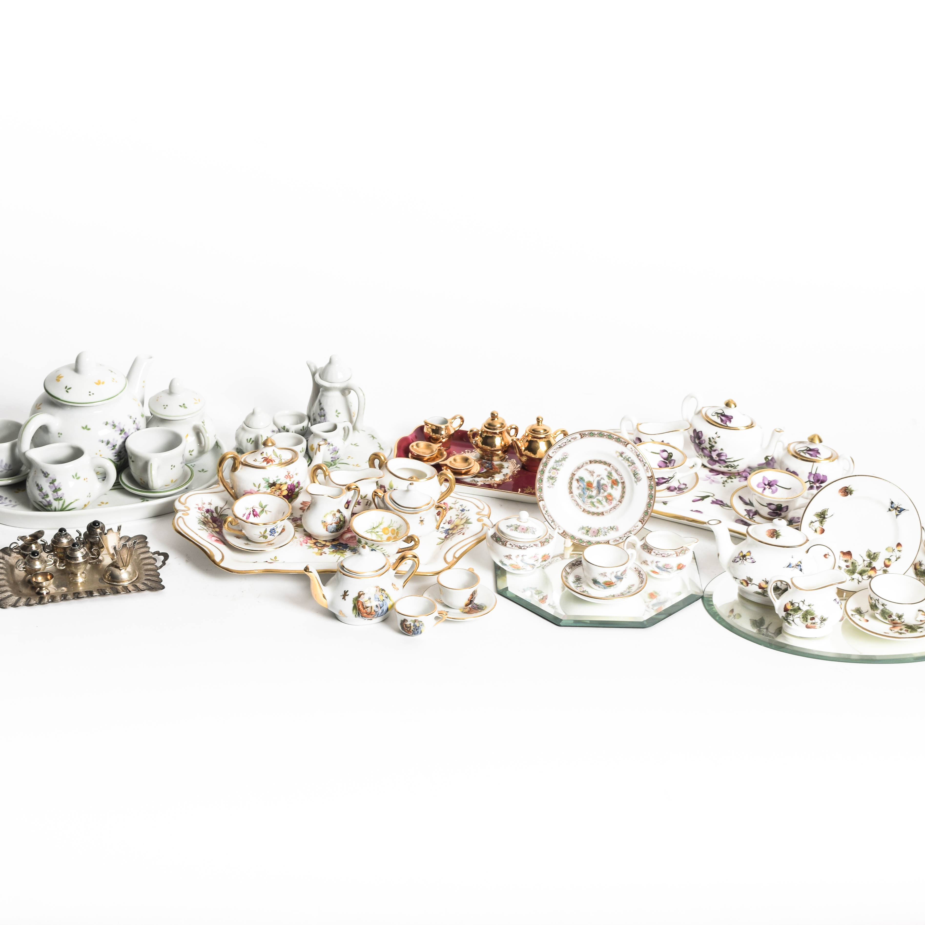 Collection of Vintage Miniature Tea Sets