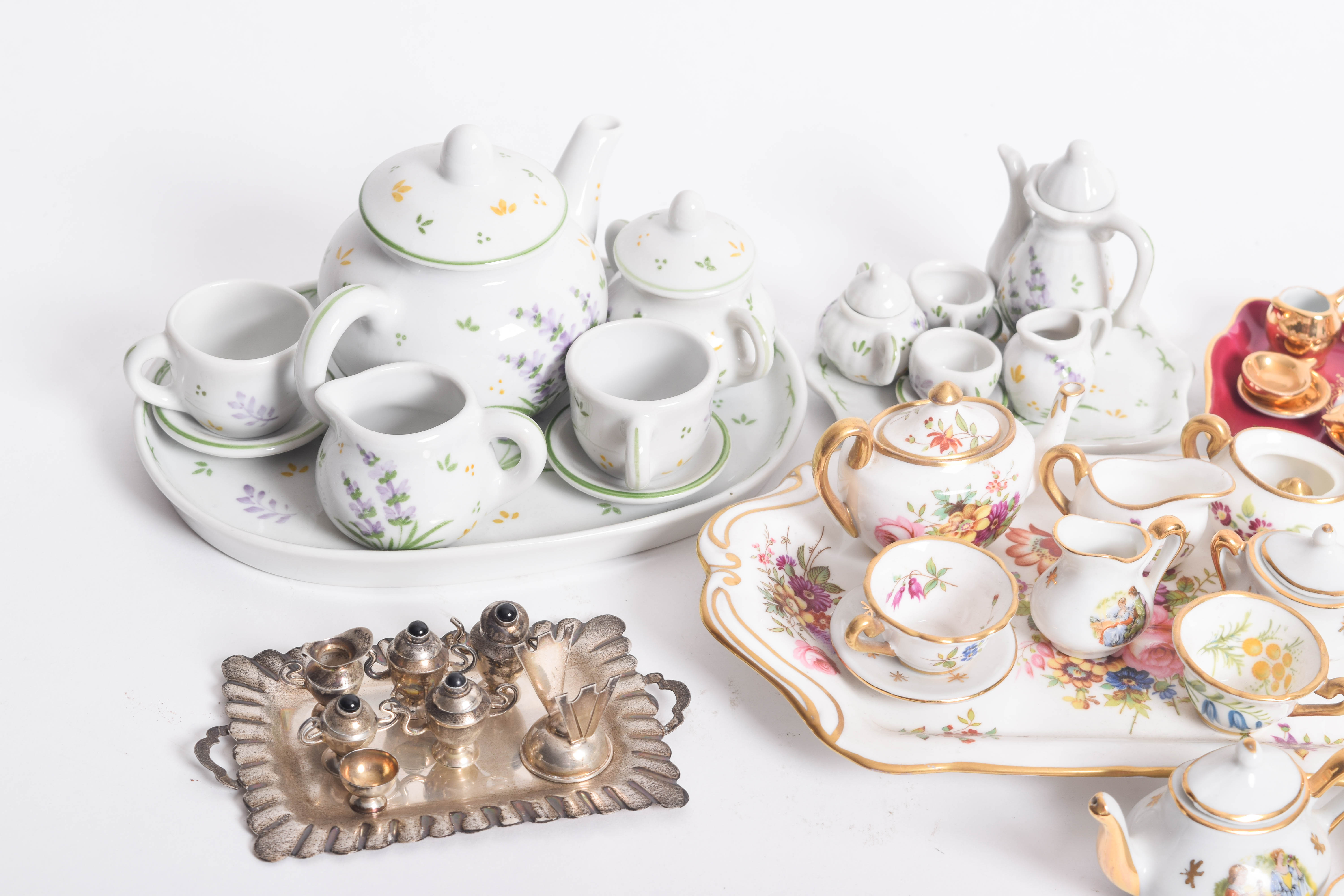 Collection of Vintage Miniature Tea Sets