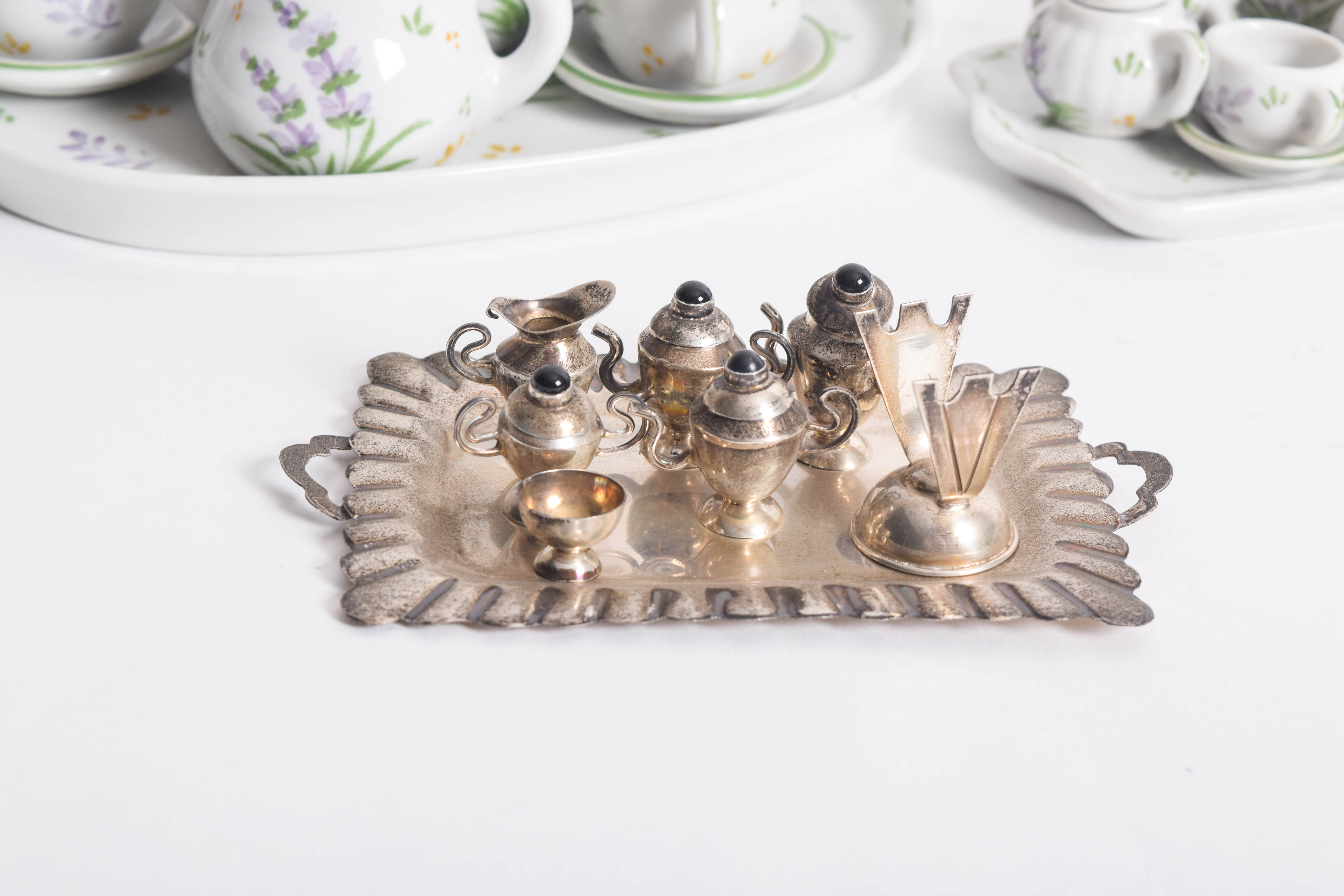 Collection of Vintage Miniature Tea Sets