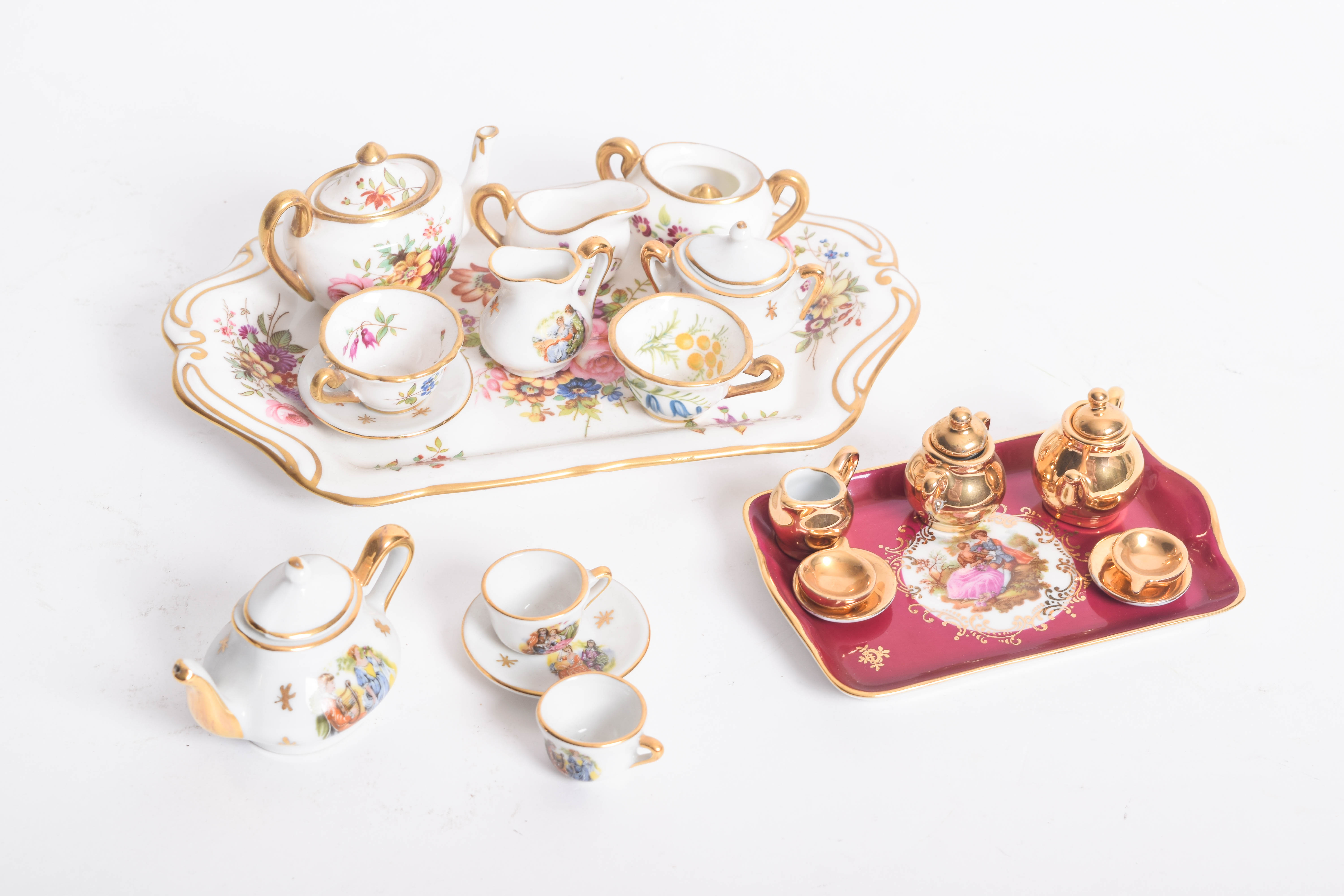 Collection of Vintage Miniature Tea Sets