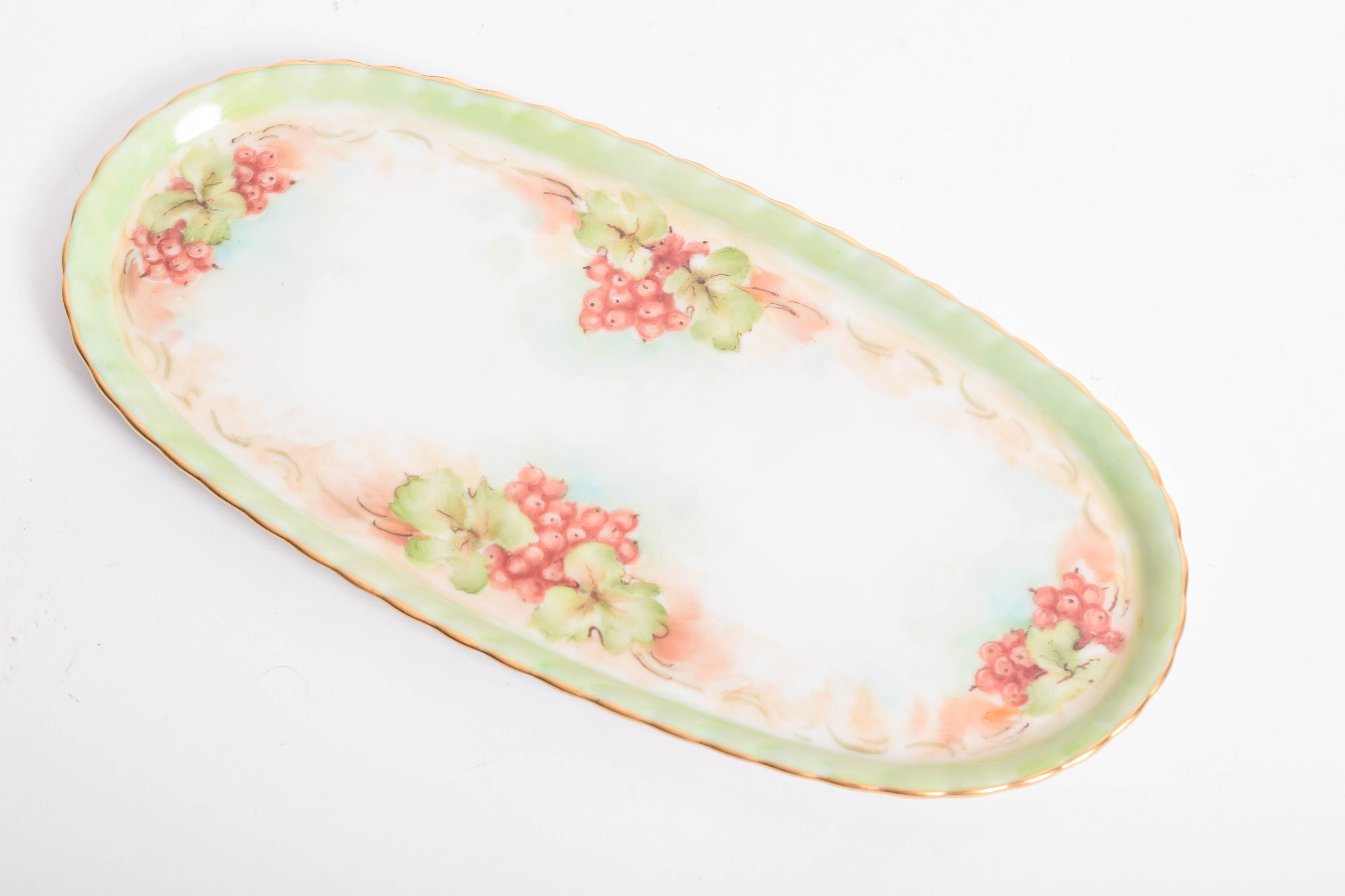 Vintage Hobbyst Hand Painted Porcelain Sugar and Creamer  Set