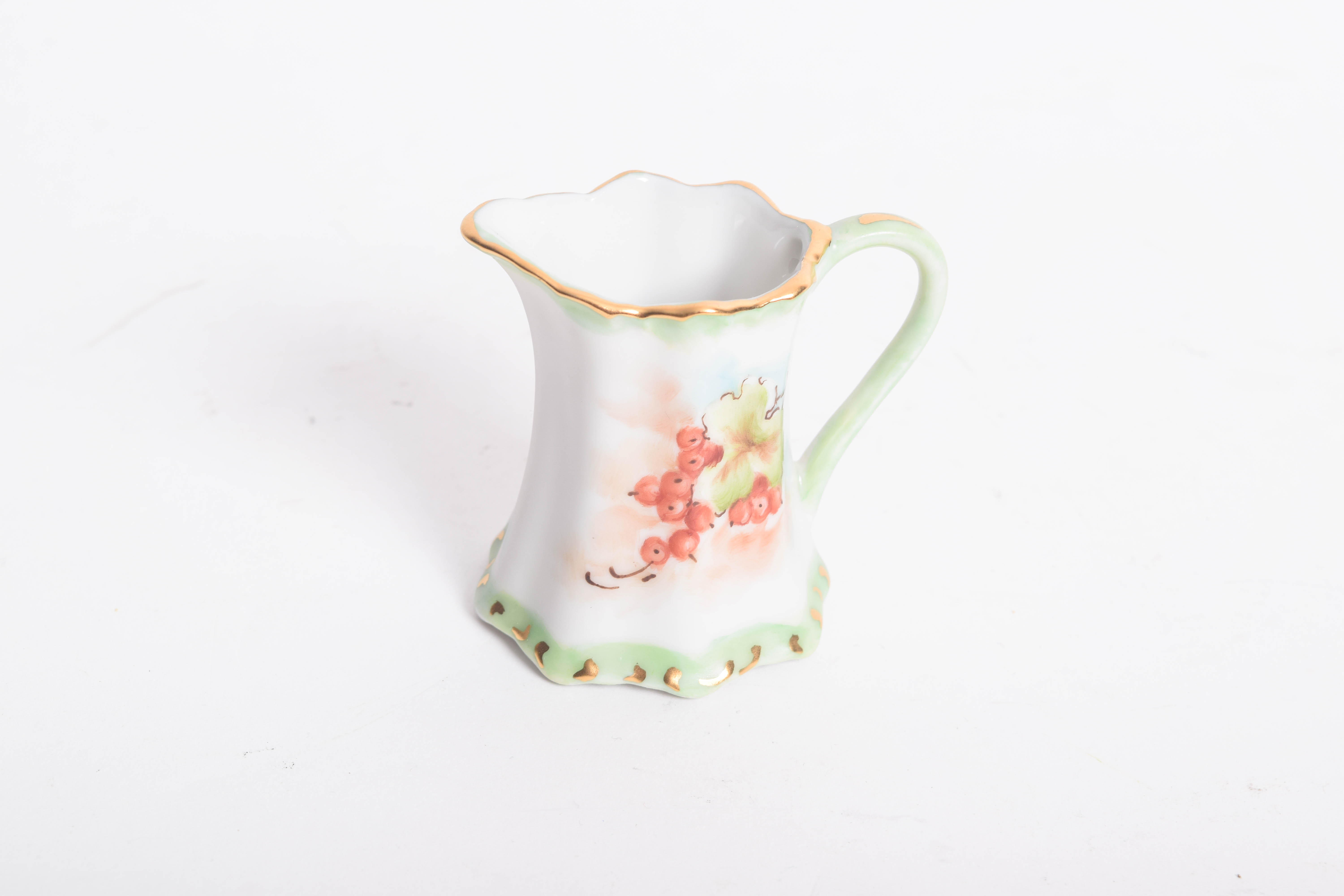Vintage Hobbyst Hand Painted Porcelain Sugar and Creamer  Set