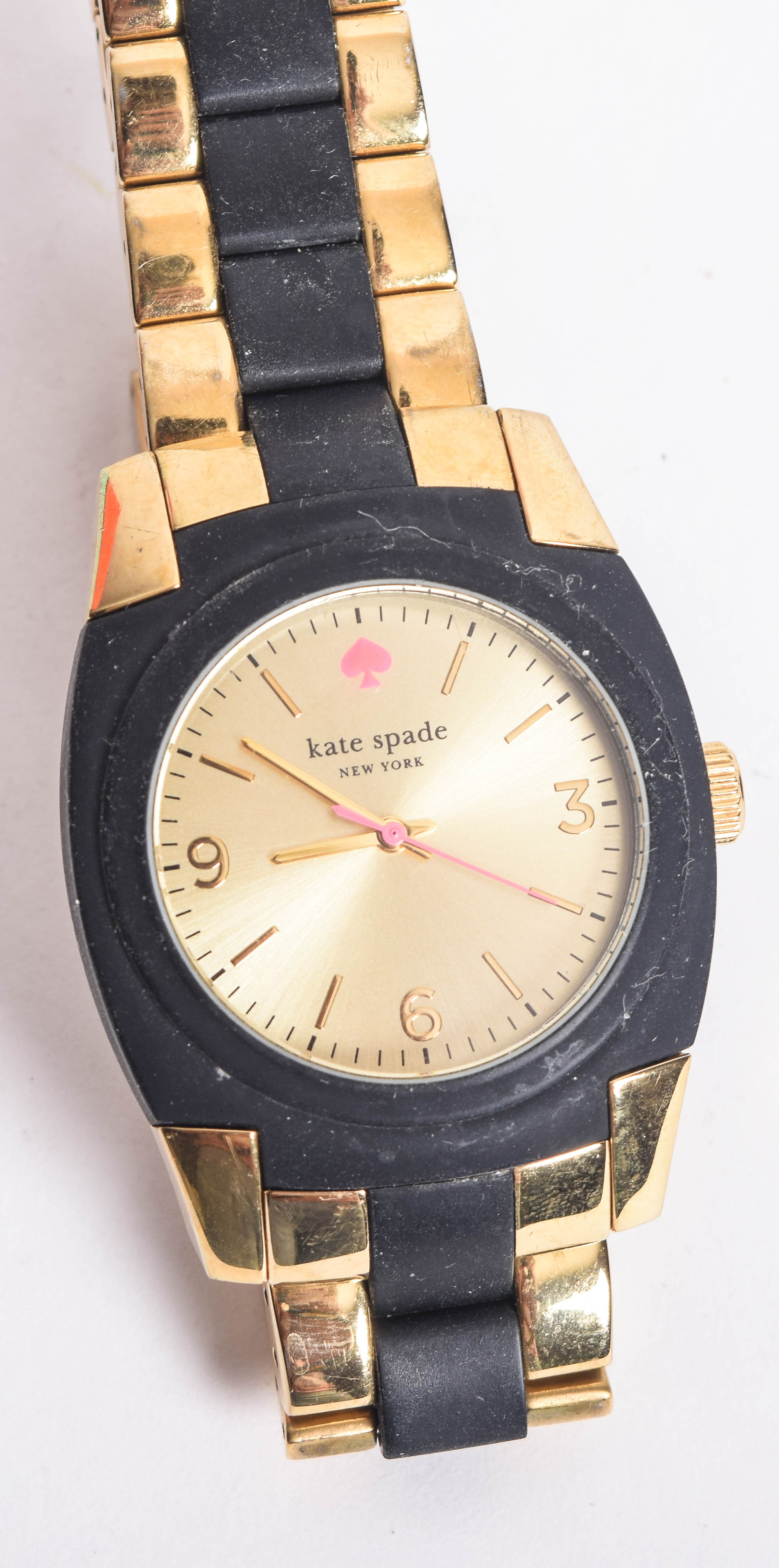 Kate Spade Black and Gold-Plated Stainless Steel Watch
