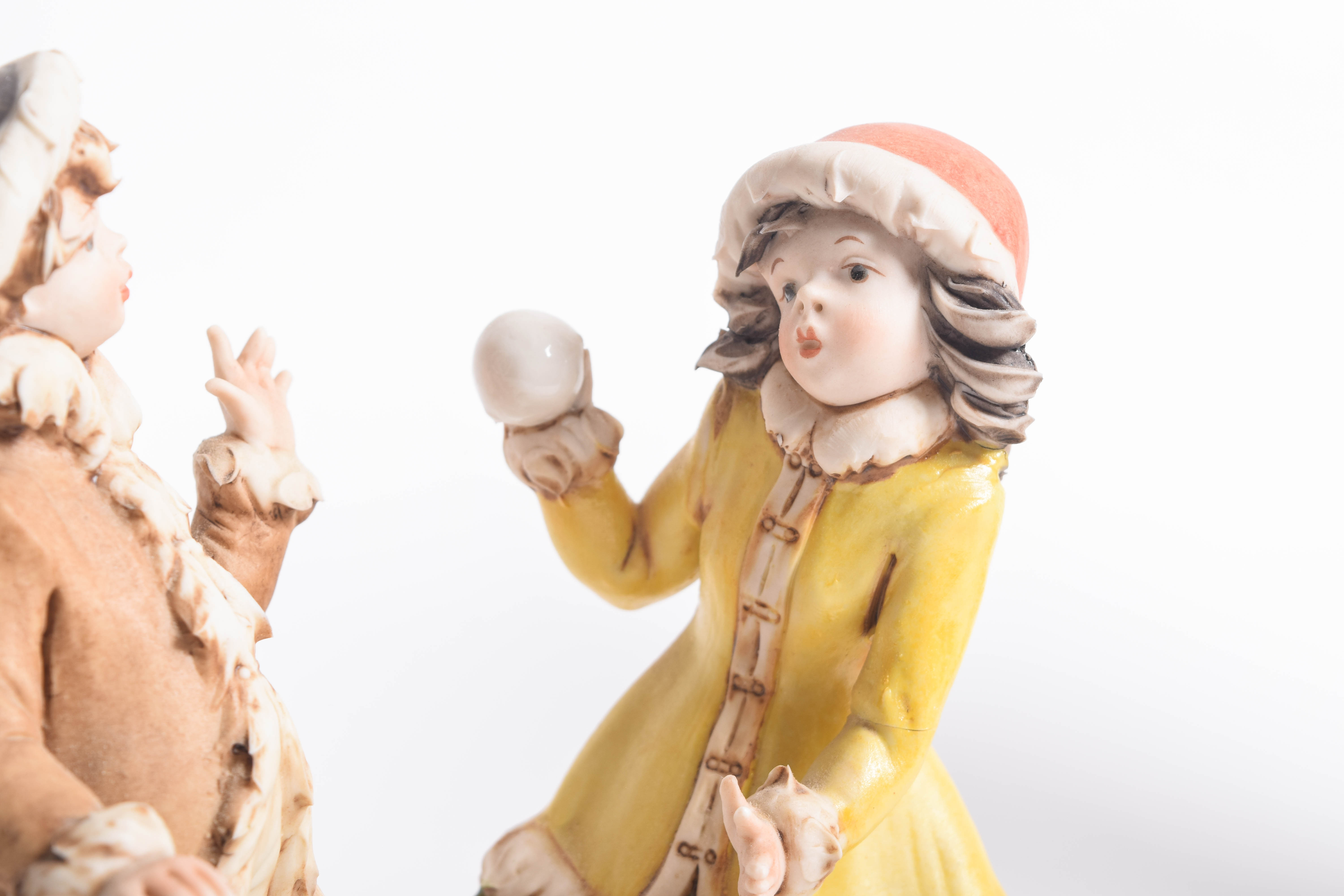 Collection of Italian Porcelain Figurines Featuring Capodimonte