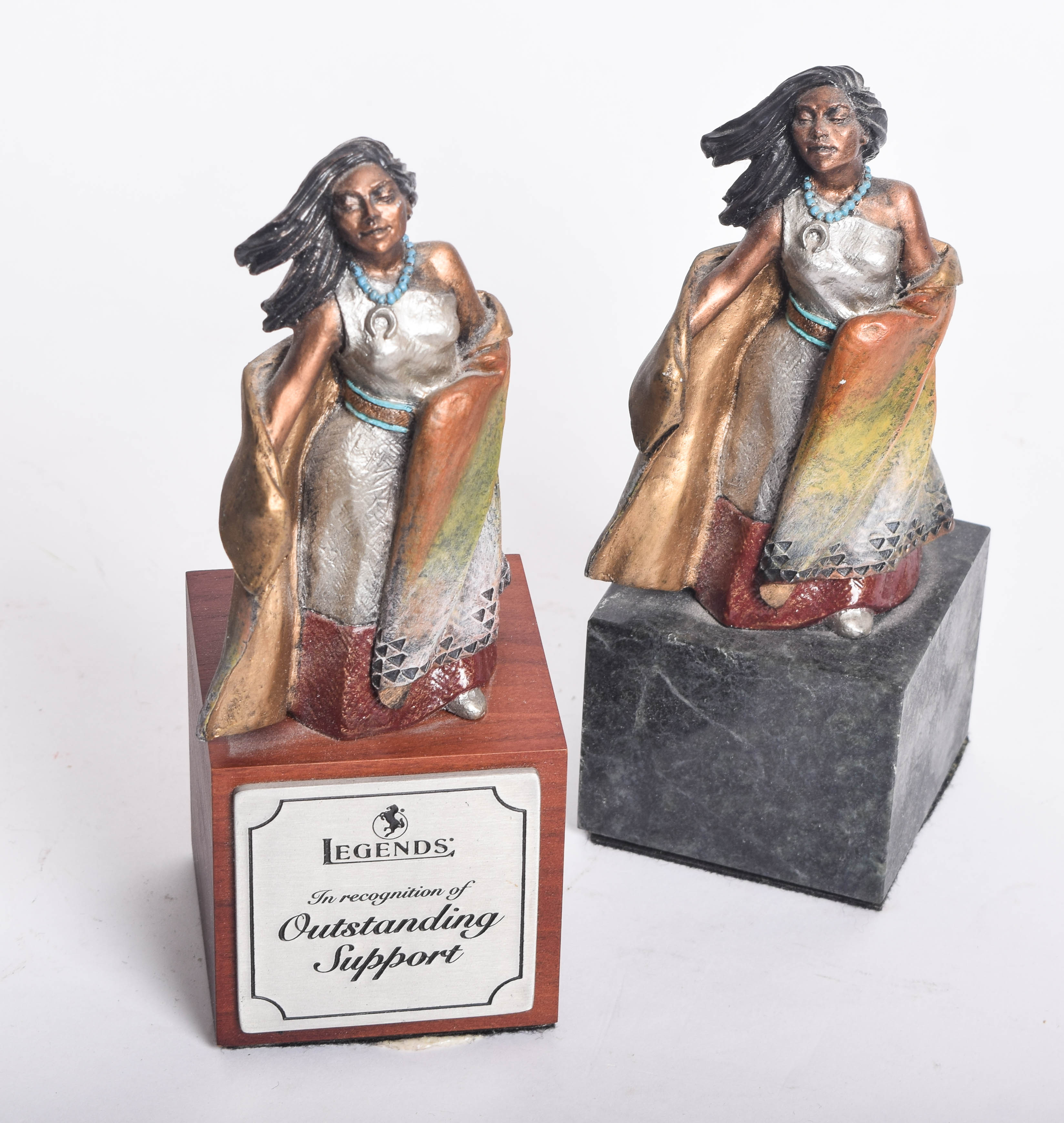 Collection of Reproduction Native American Themed Metal Sculptures