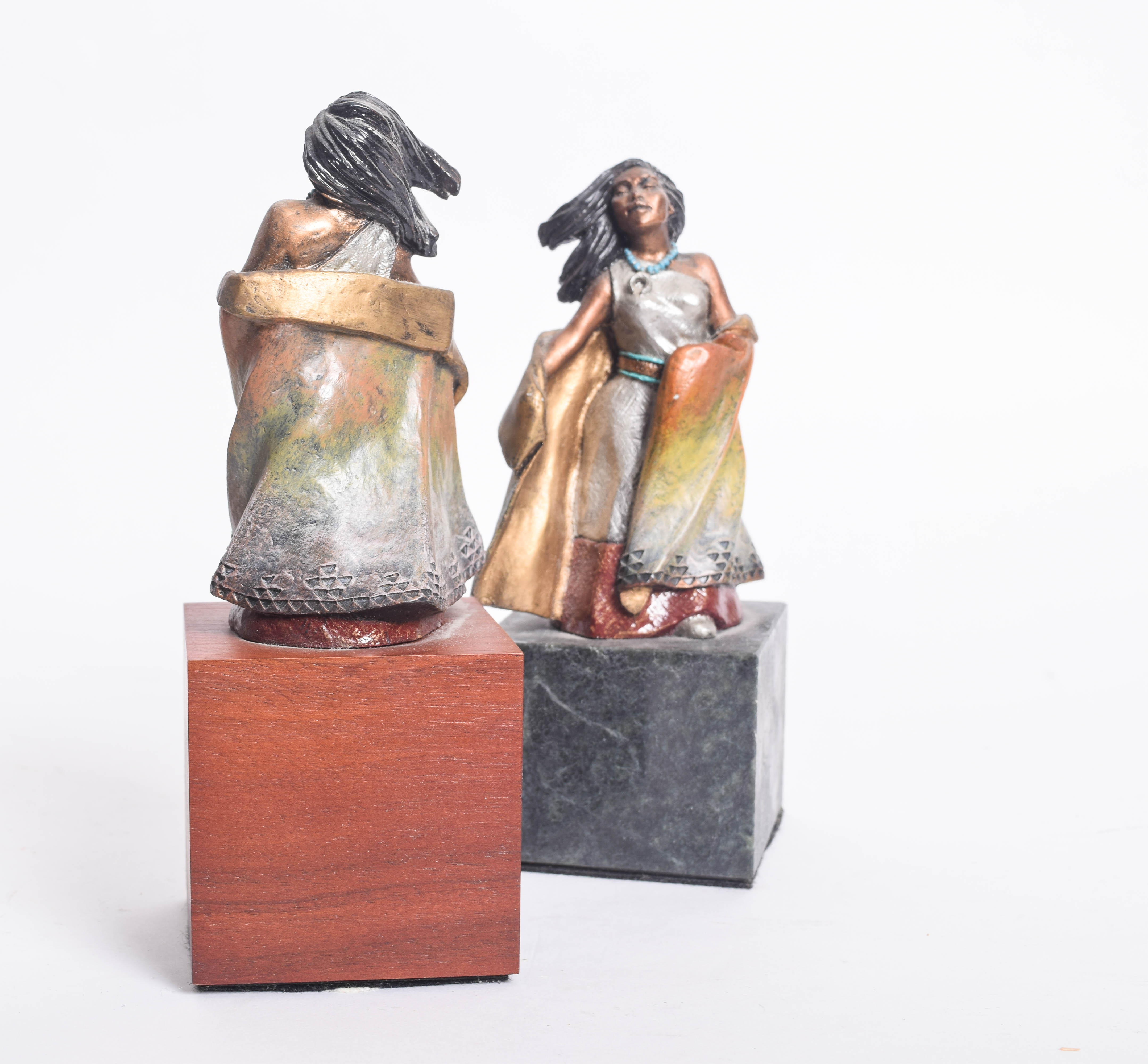 Collection of Reproduction Native American Themed Metal Sculptures