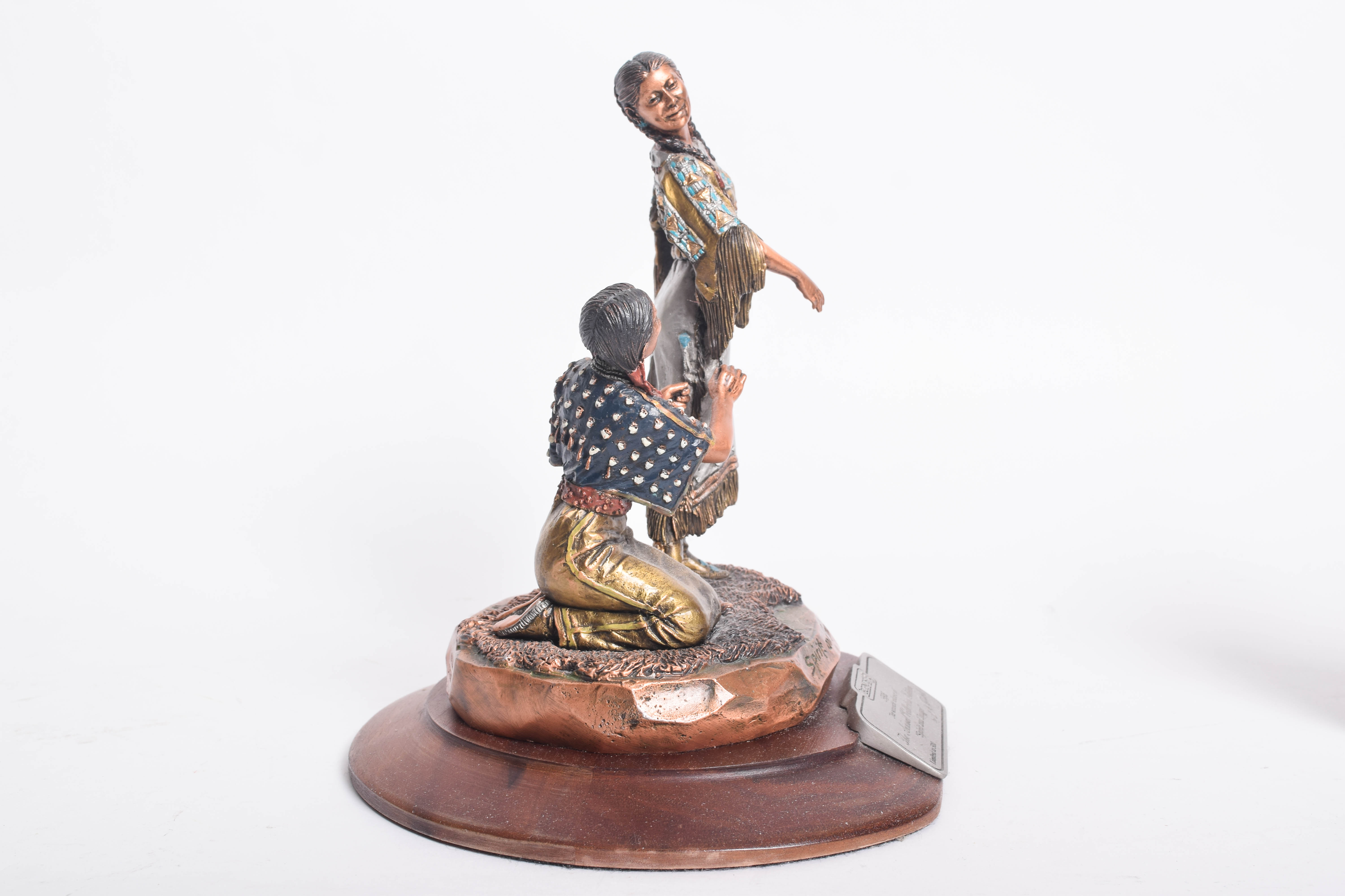 Collection of Reproduction Native American Themed Metal Sculptures