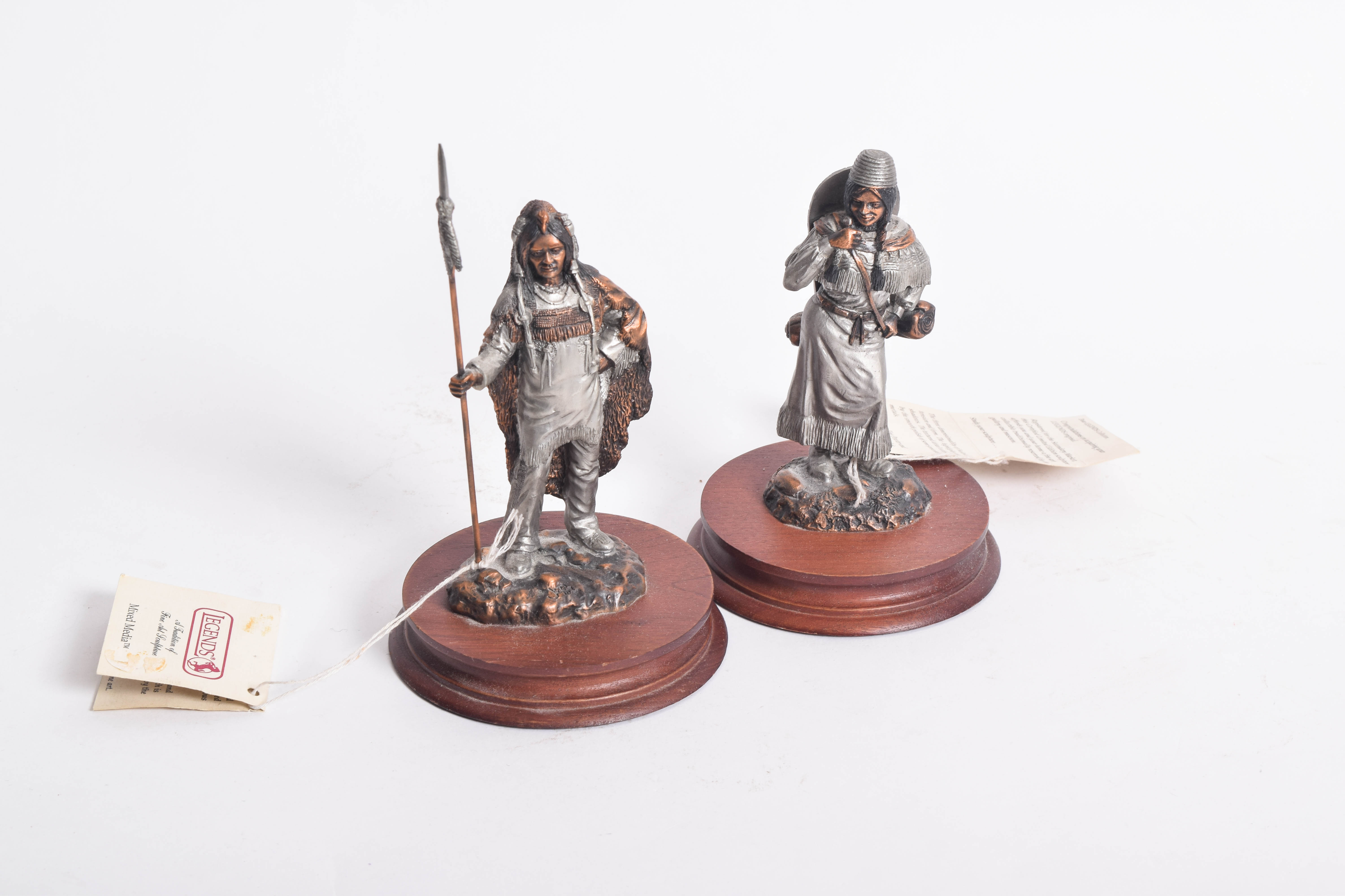 Collection of Reproduction Native American Themed Metal Sculptures