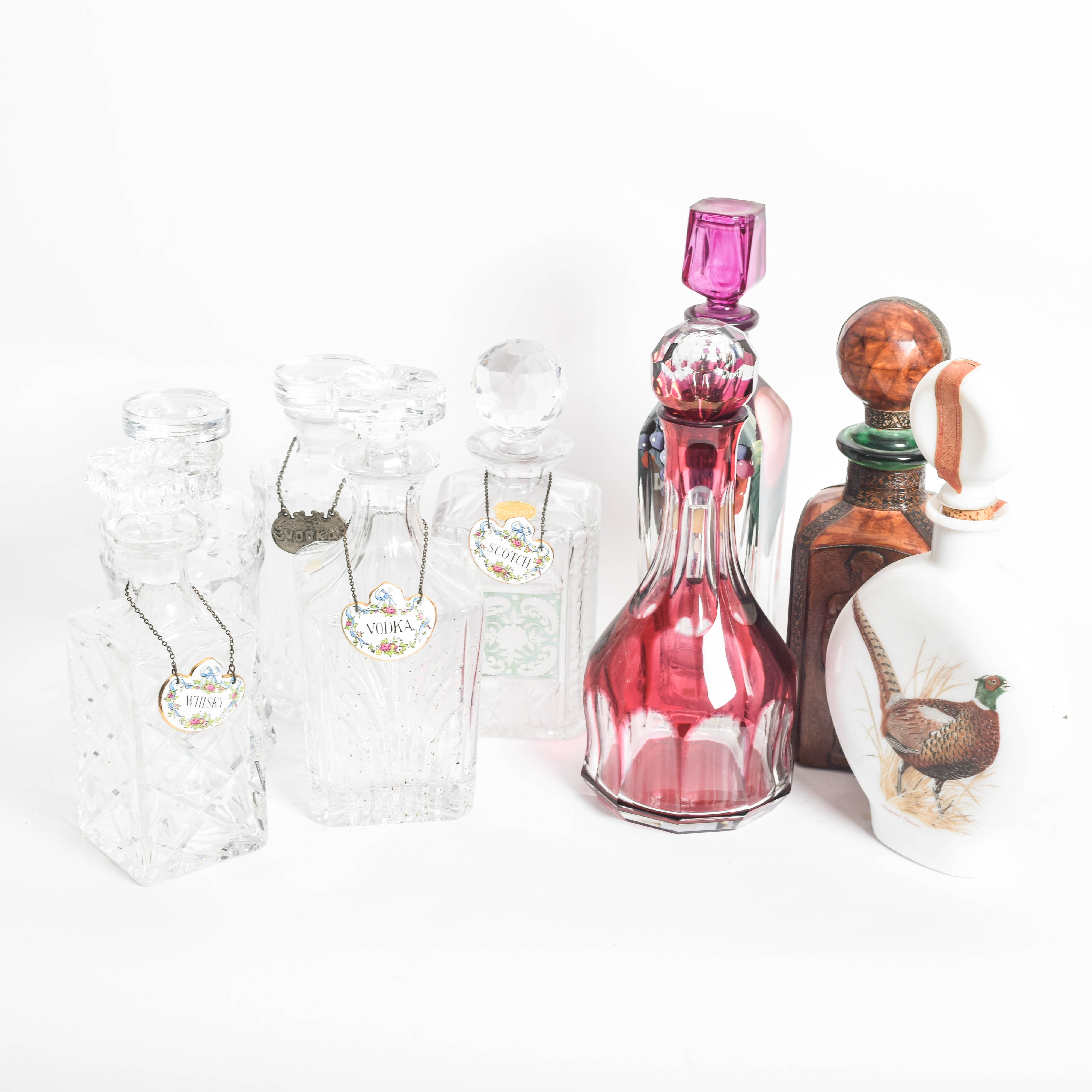 Collection of Vintage Decanters