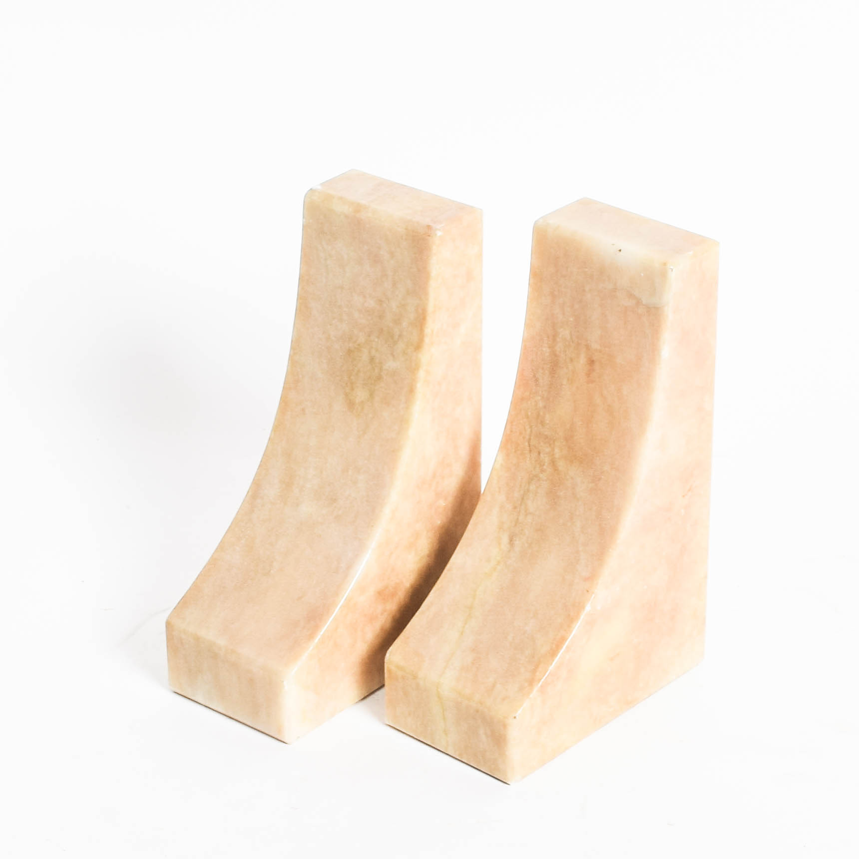 Pair of Mid Century Italian Alabaster Bookends