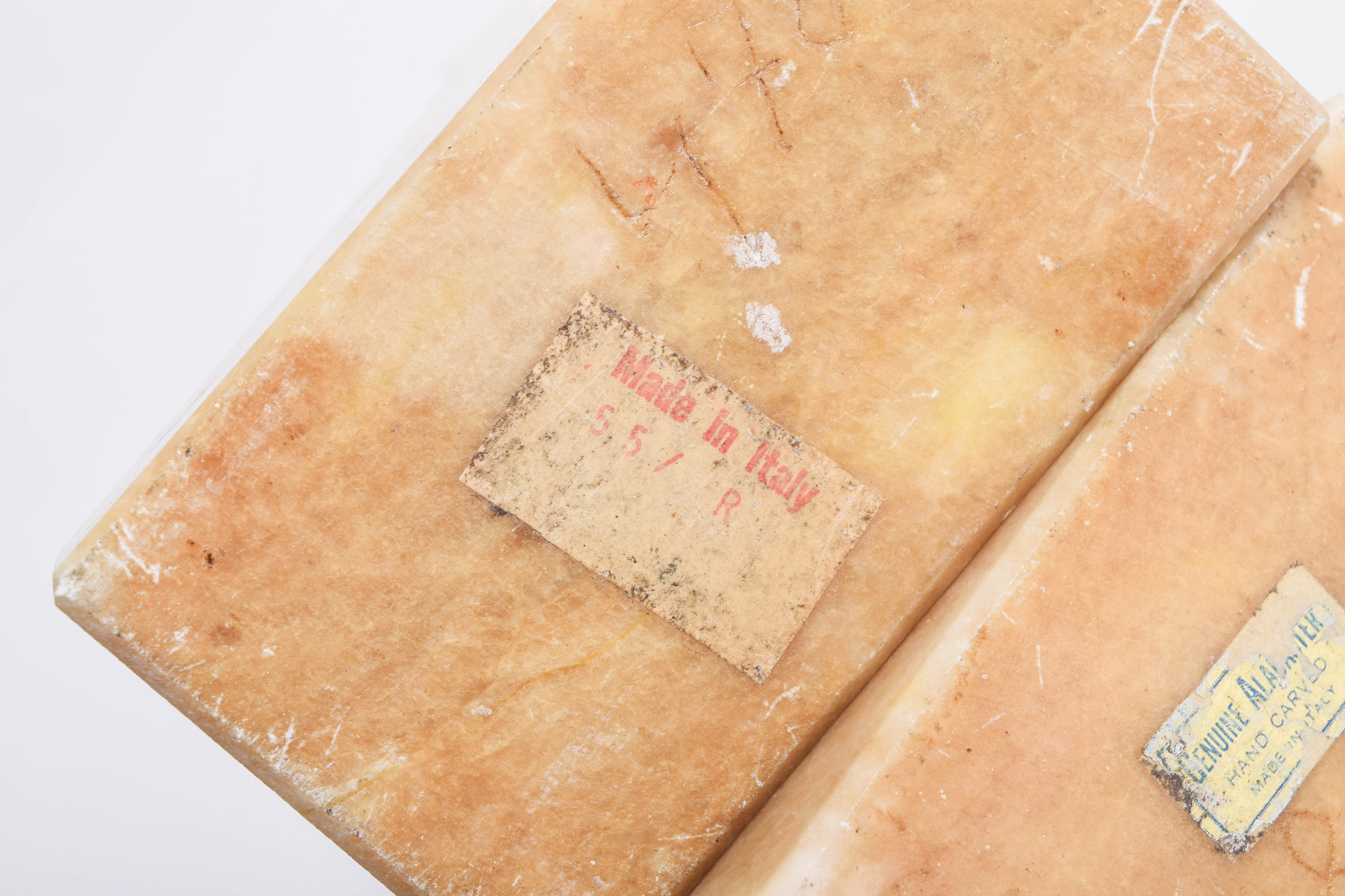 Pair of Mid Century Italian Alabaster Bookends