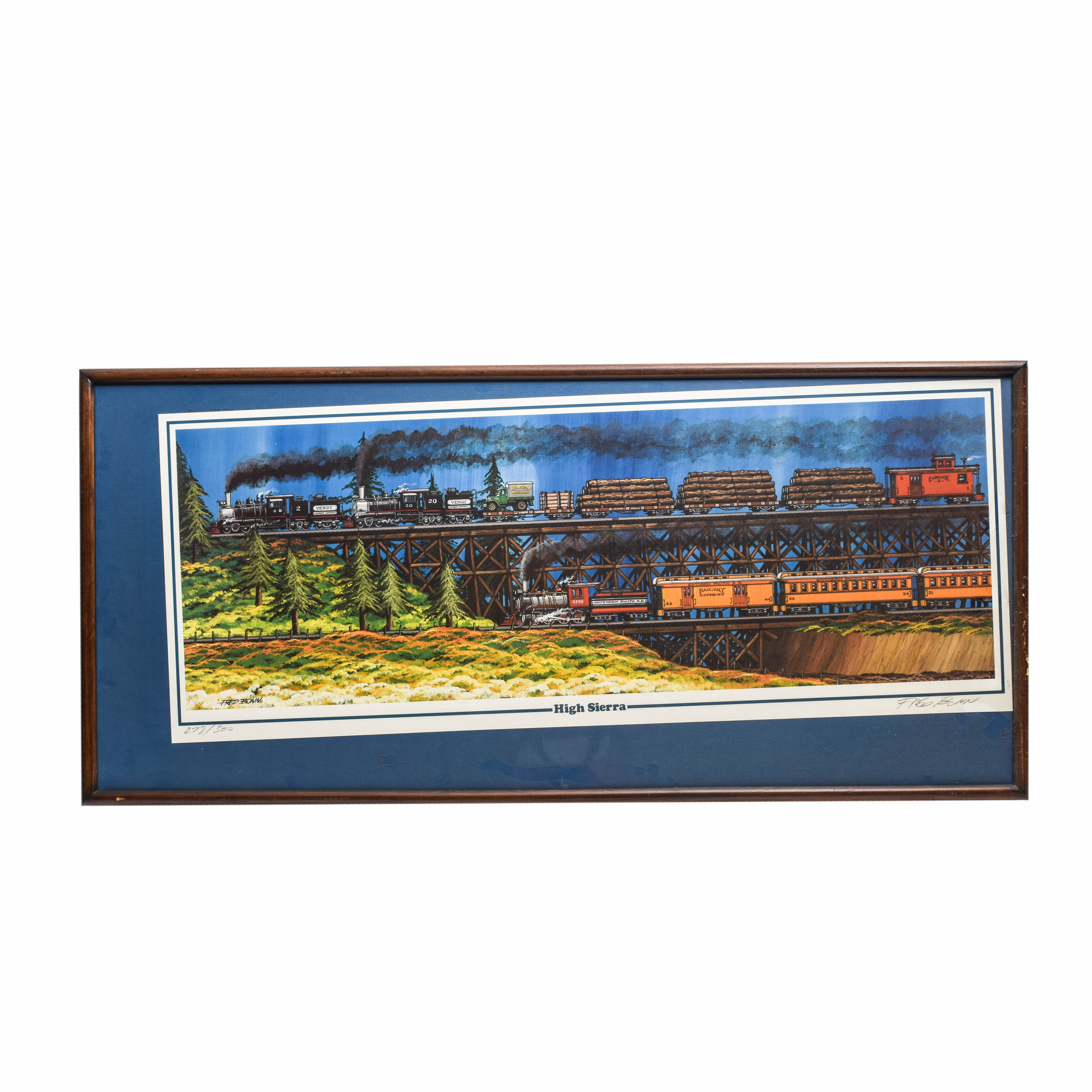 Framed Offset Lithograph by Fred Bonn Titled "High Sierra"