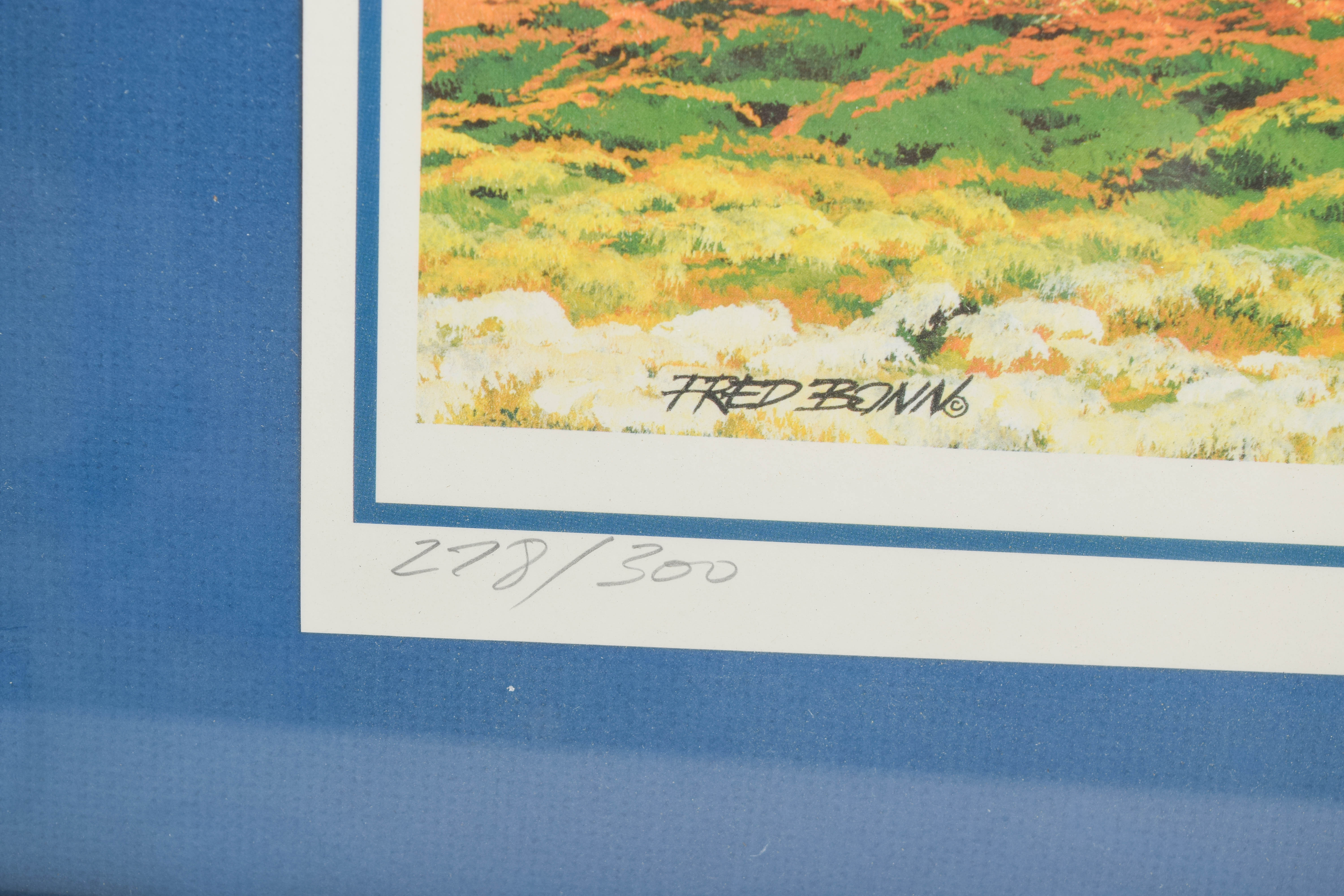 Framed Offset Lithograph by Fred Bonn Titled "High Sierra"