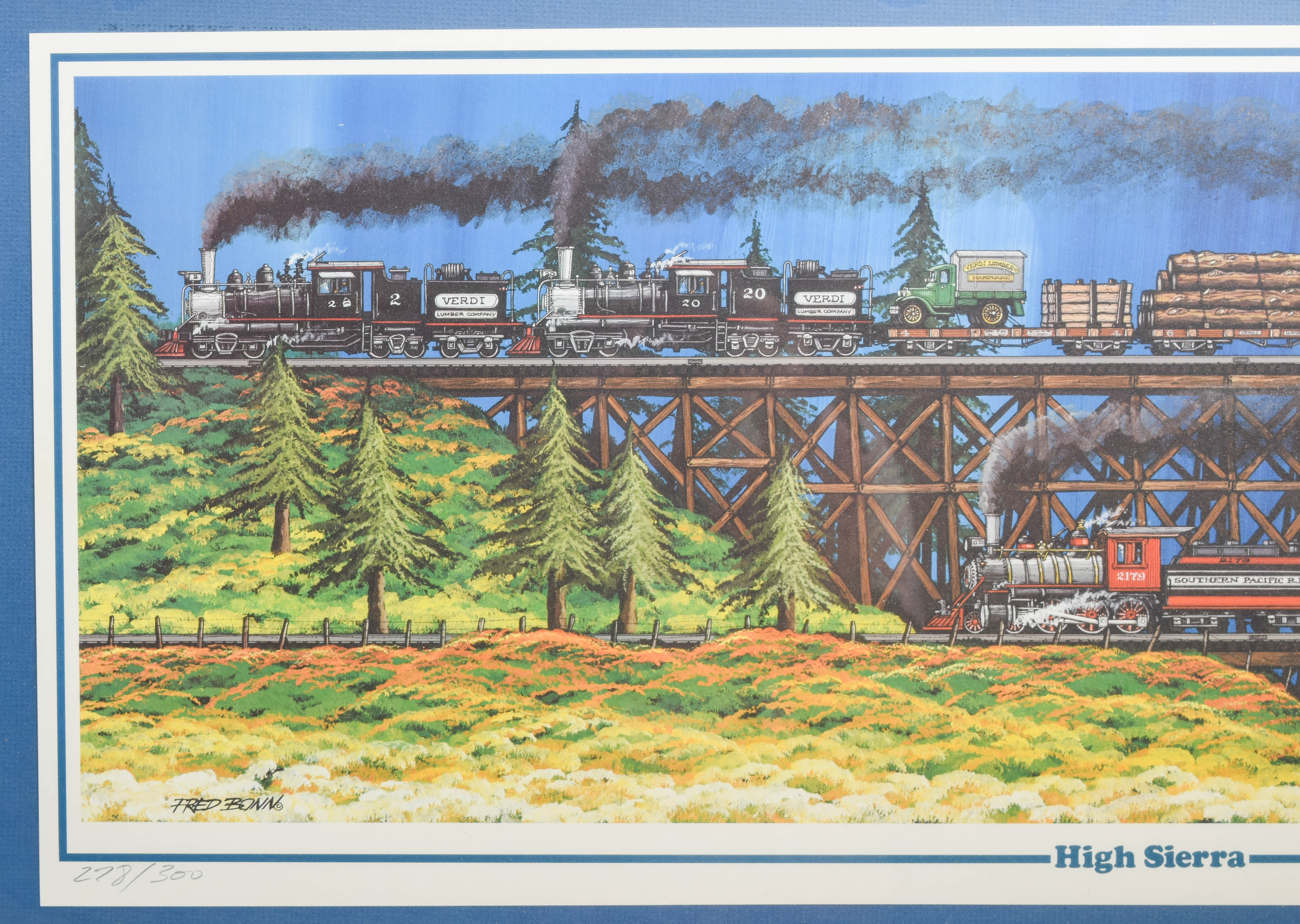 Framed Offset Lithograph by Fred Bonn Titled "High Sierra"