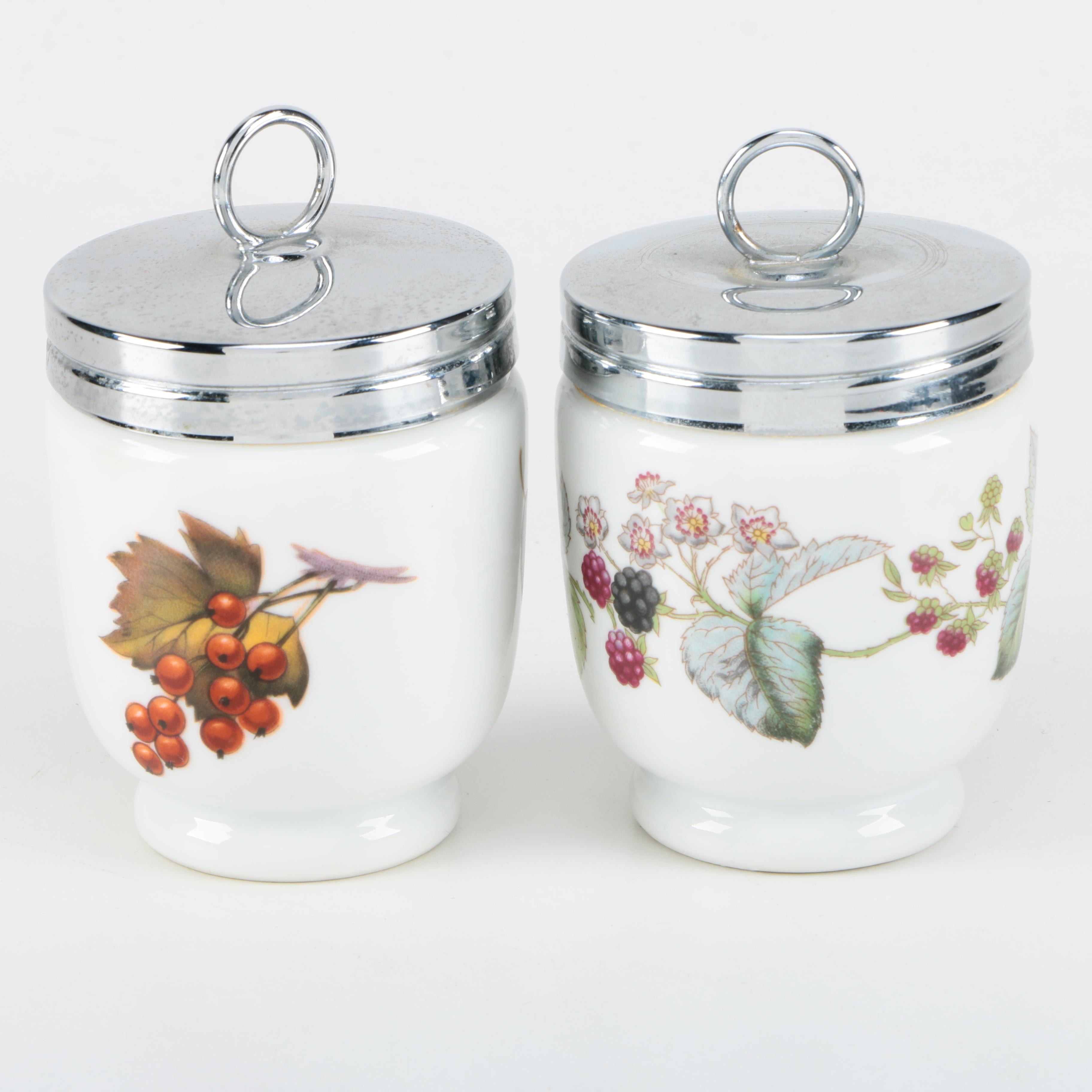 "Evesham Gold" Egg Coddlers with Lid by Royal Worcester