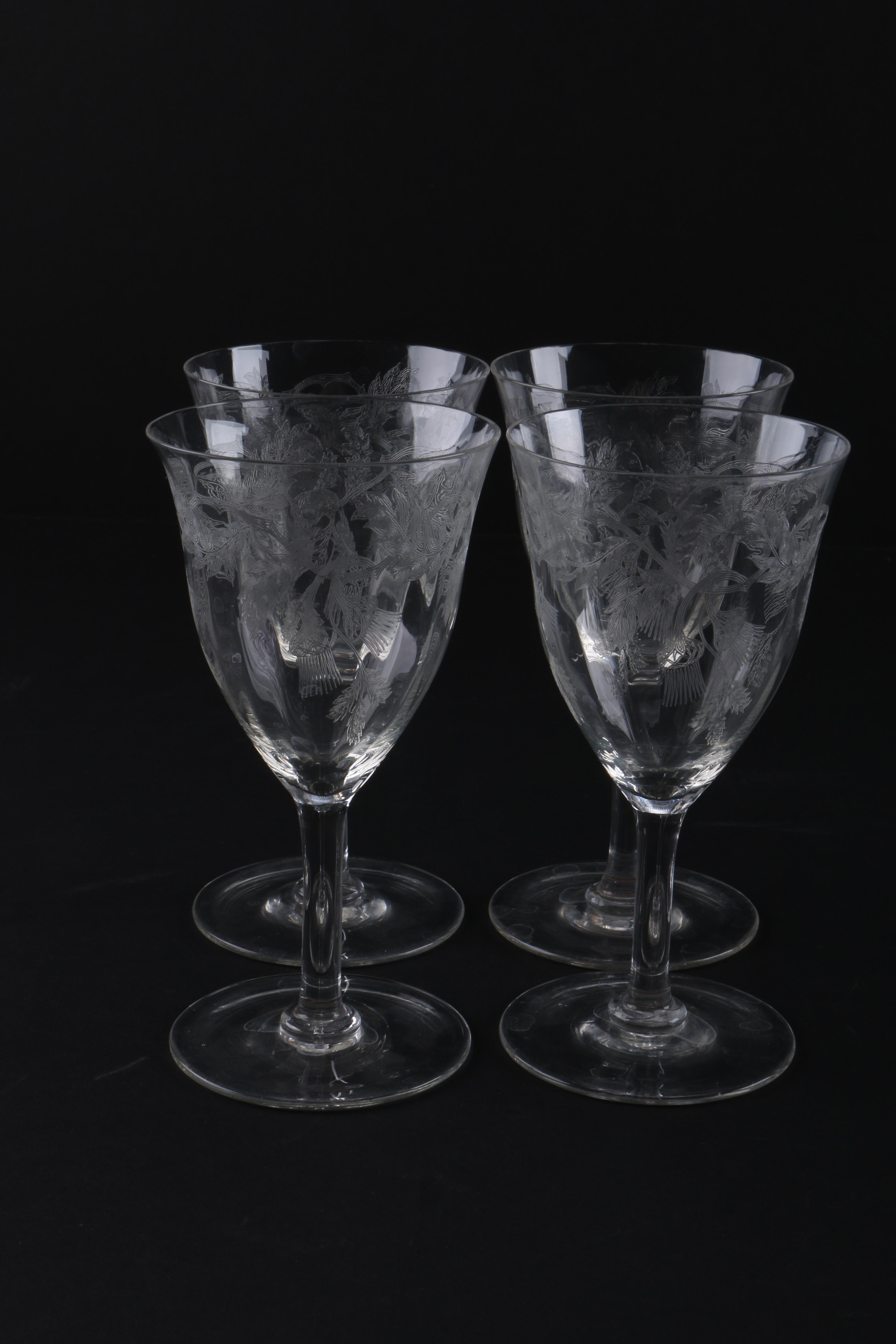 Assortment of Etched Glassware
