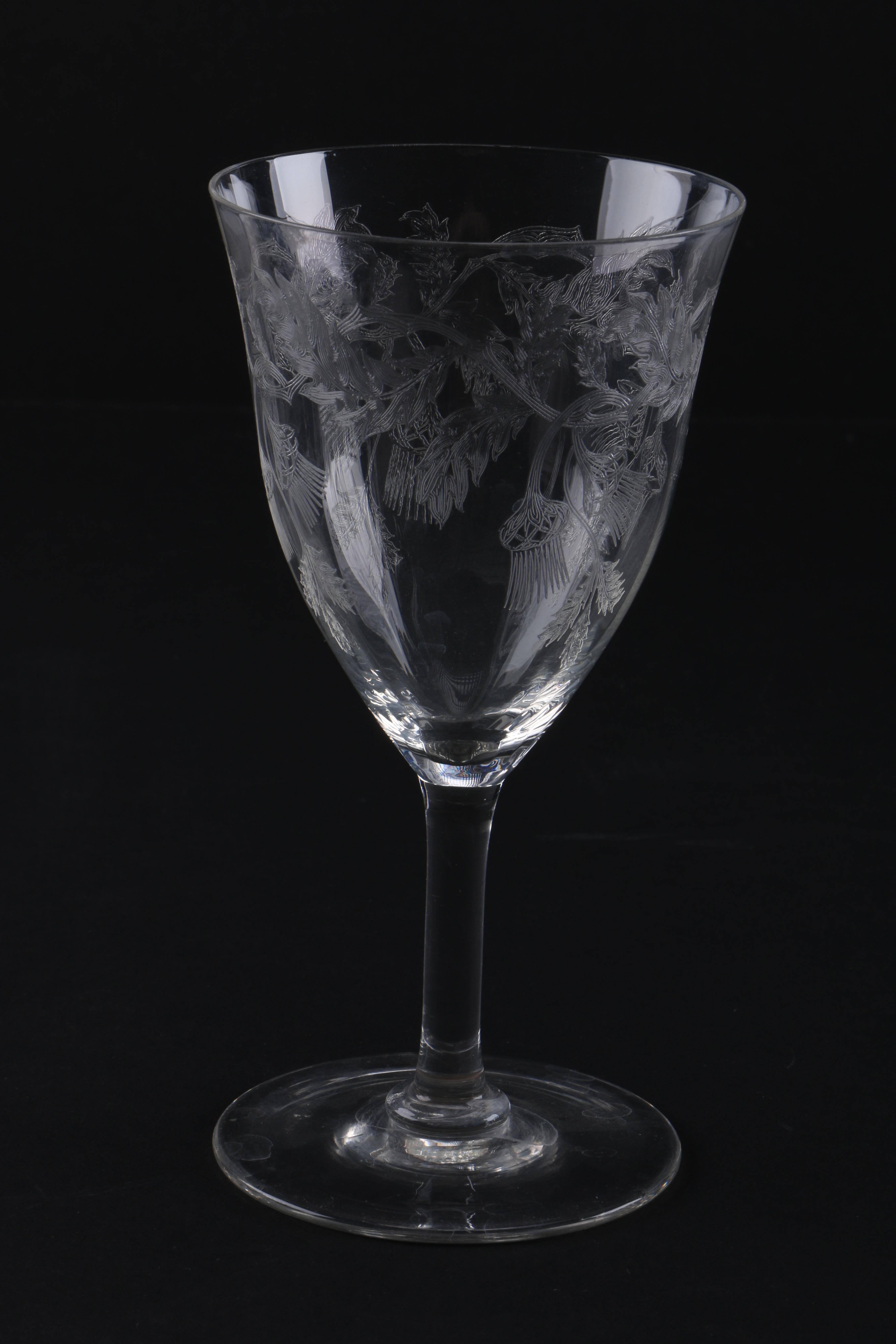 Assortment of Etched Glassware