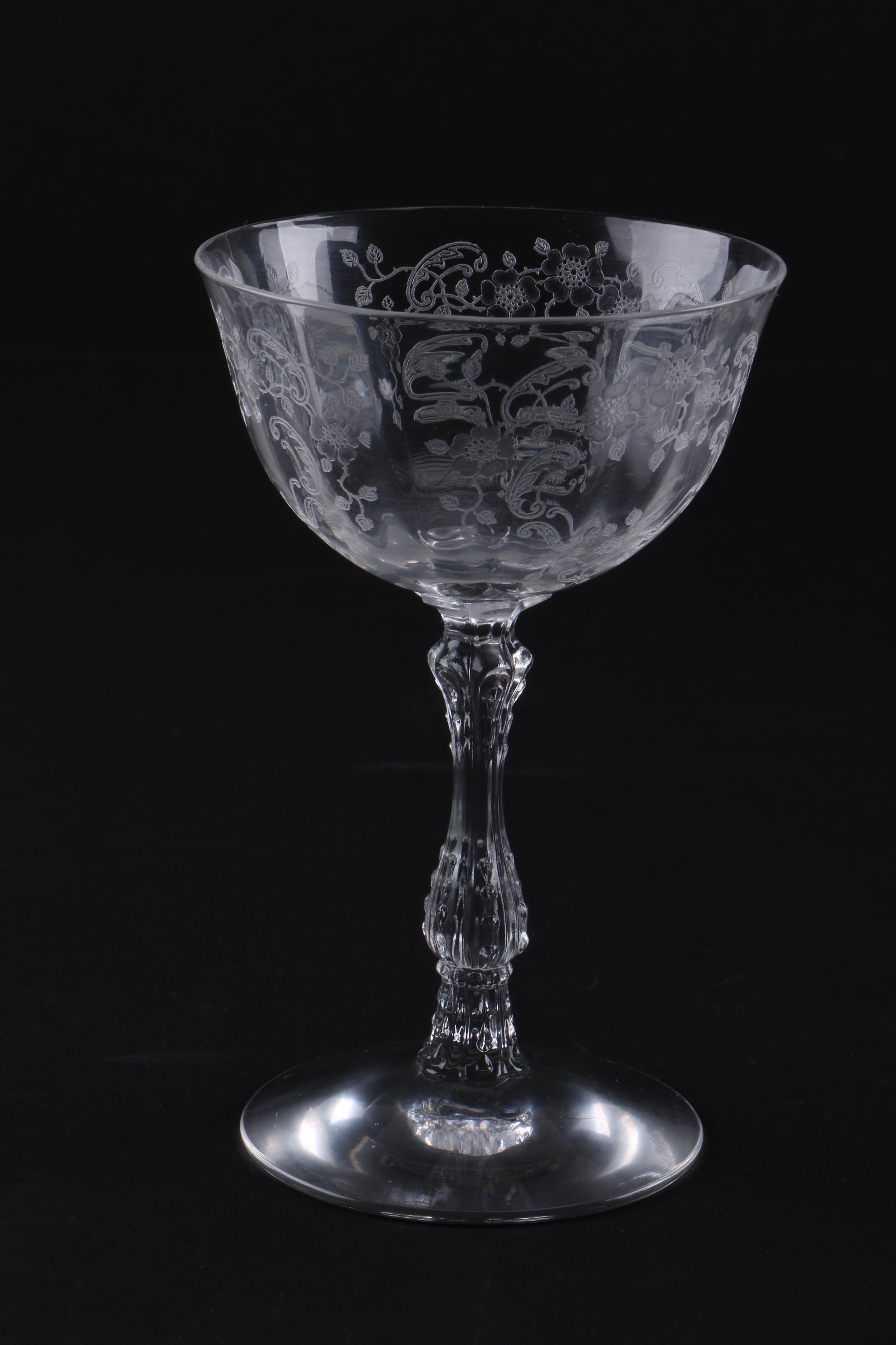 Assortment of Etched Glassware