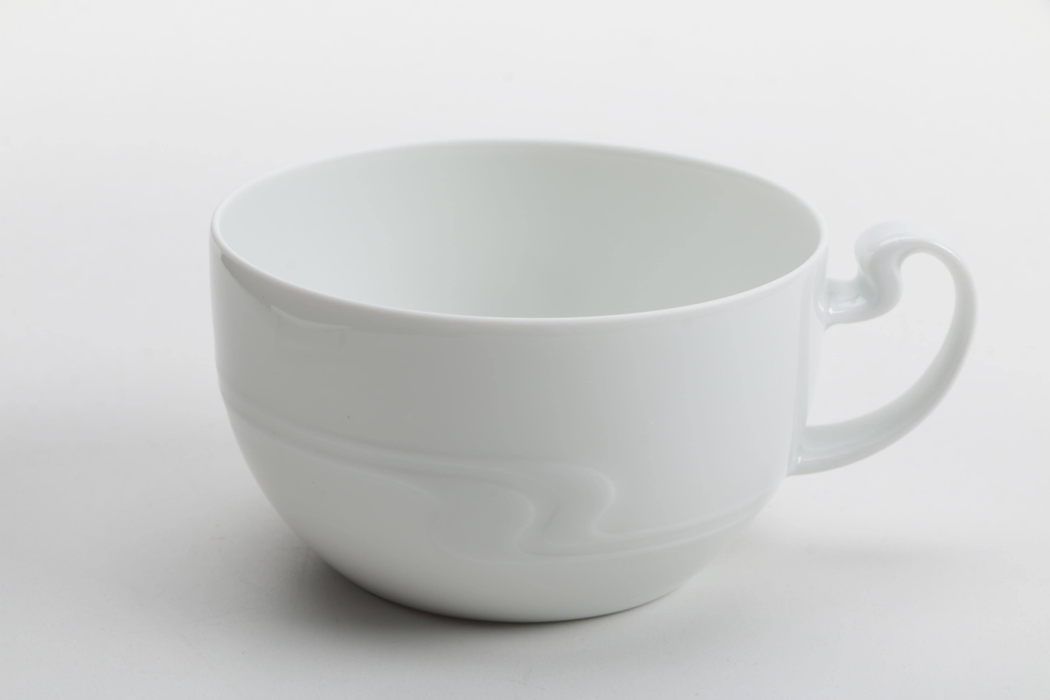 Rosenthal "Asymmetria White" Coffee Cups and Saucers