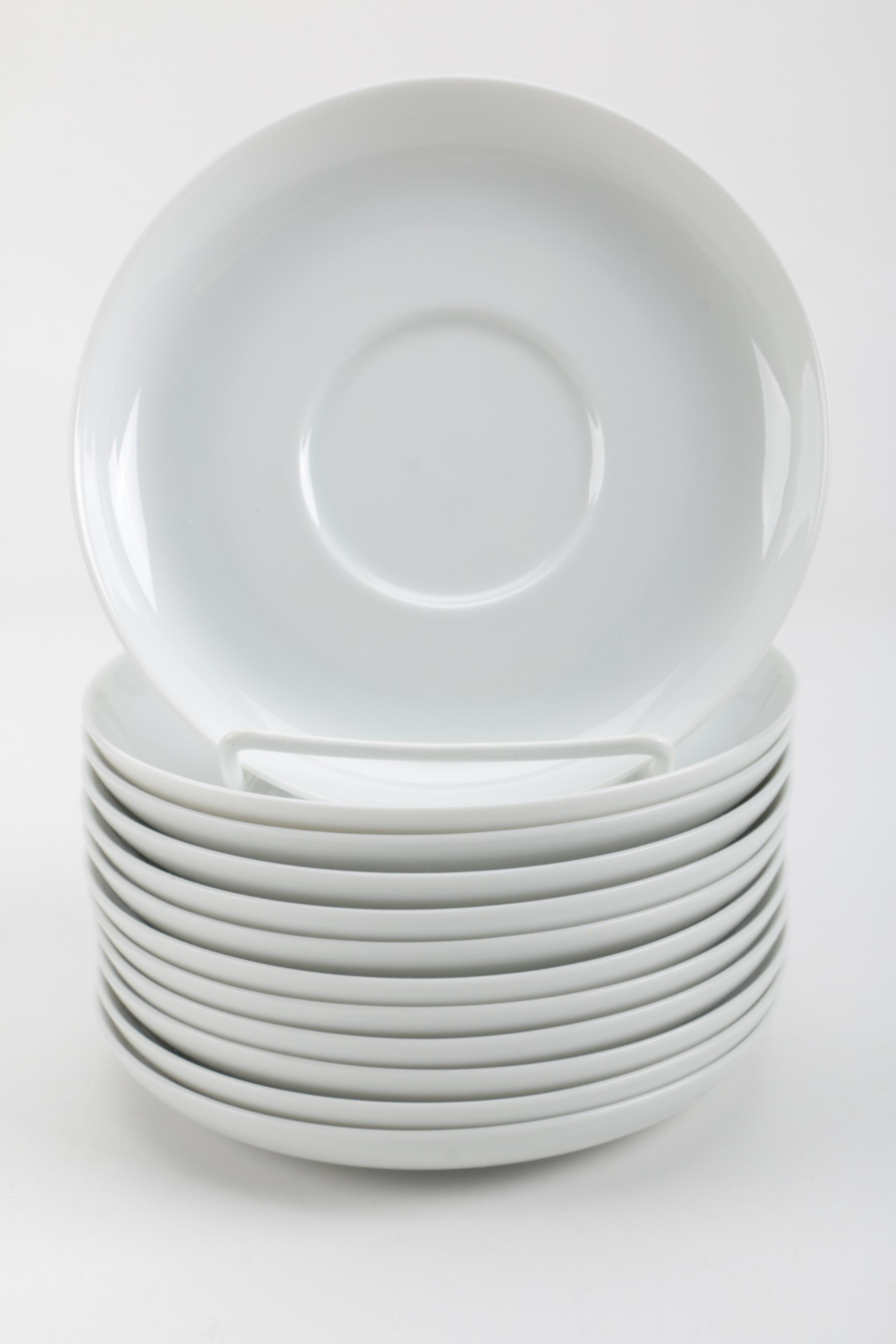 Rosenthal "Asymmetria White" Coffee Cups and Saucers