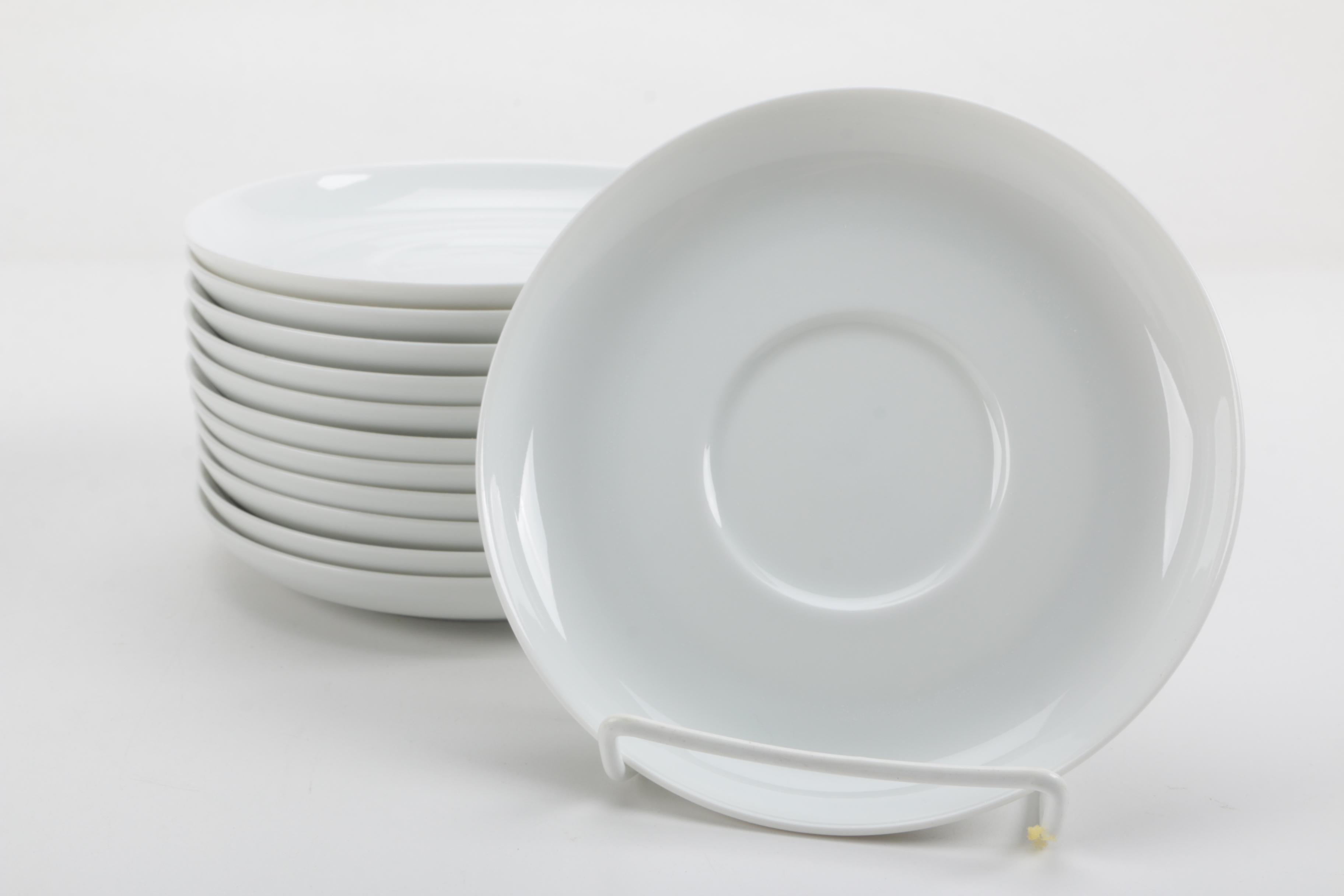 Rosenthal "Asymmetria White" Coffee Cups and Saucers